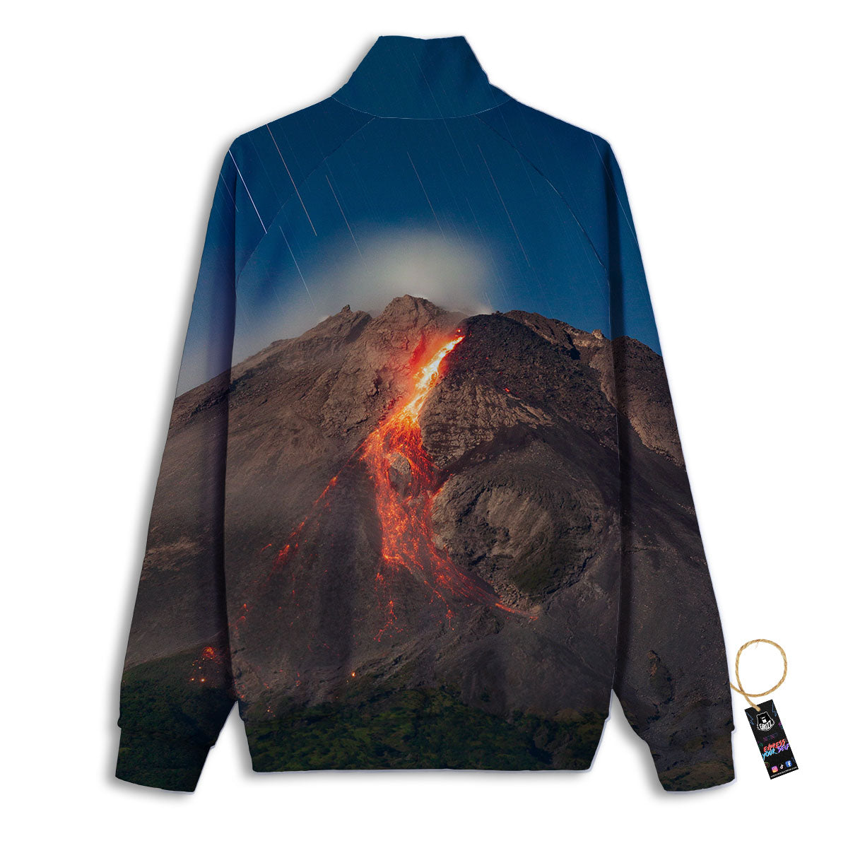 Mountain Volcanic Print Track Jacket-grizzshop
