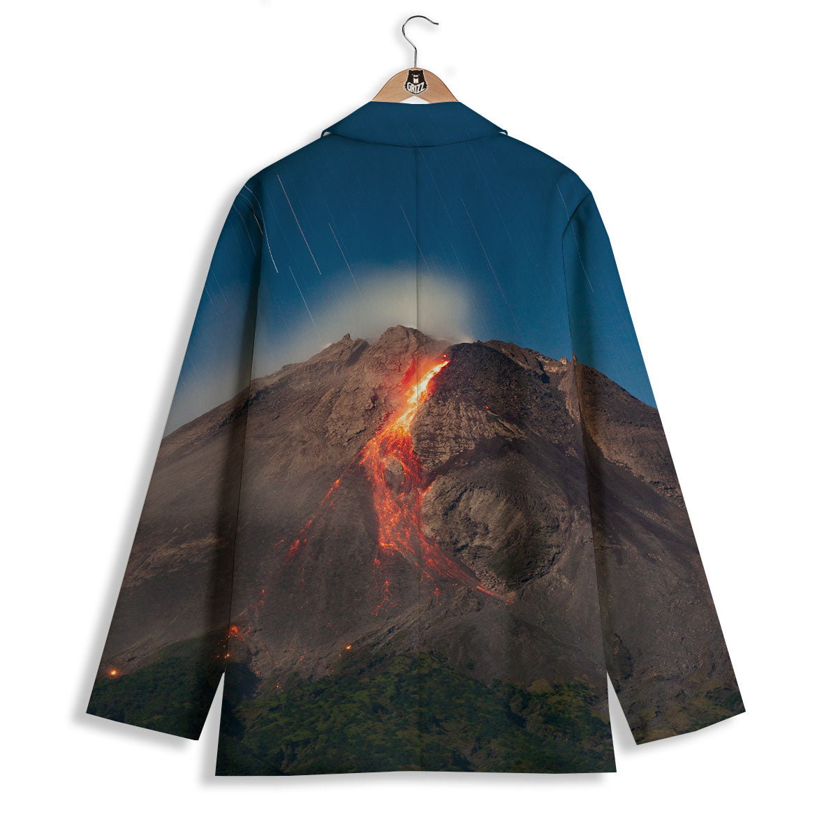 Mountain Volcanic Print Women's Blazer-grizzshop