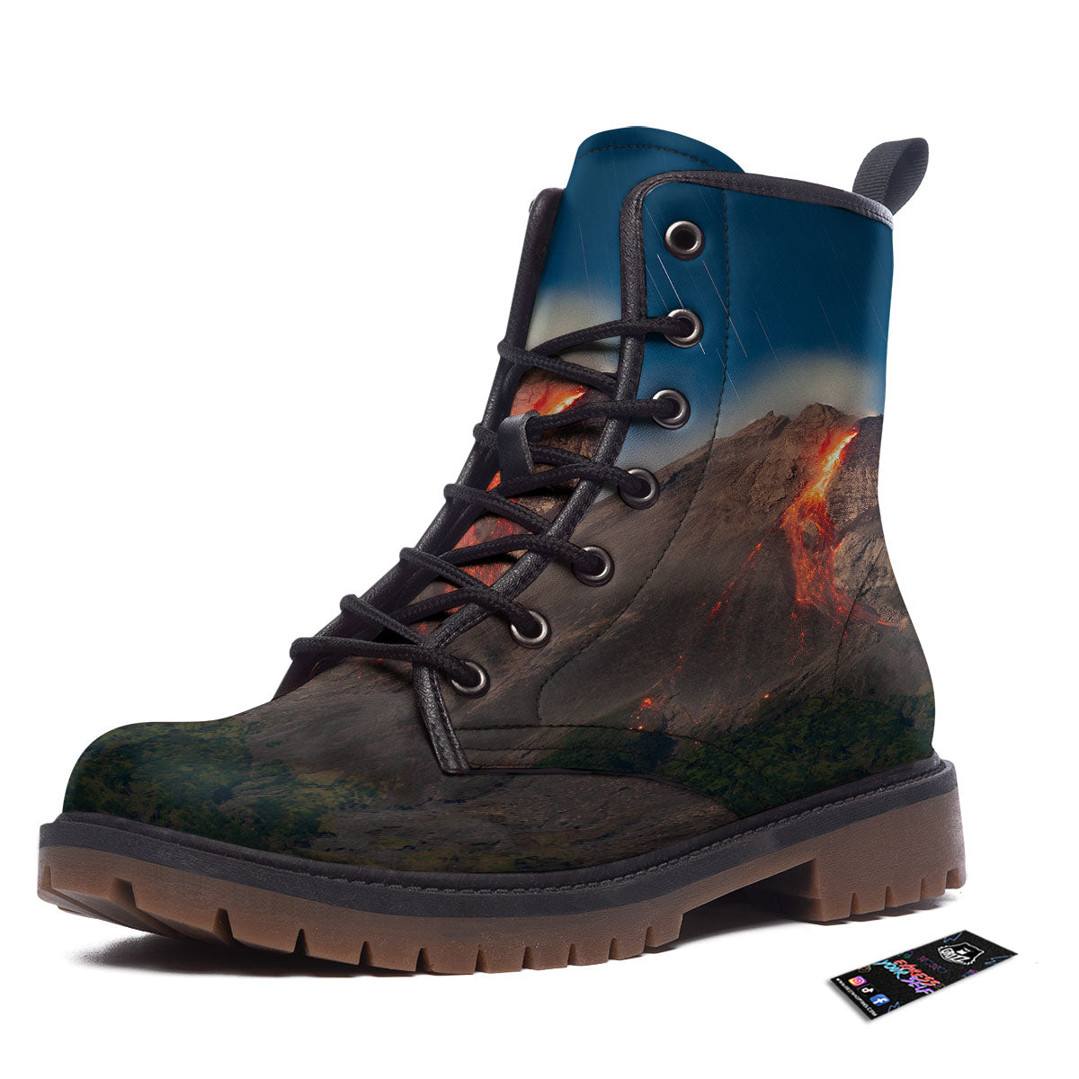 Mountain Volcanic Print Work Boots-grizzshop