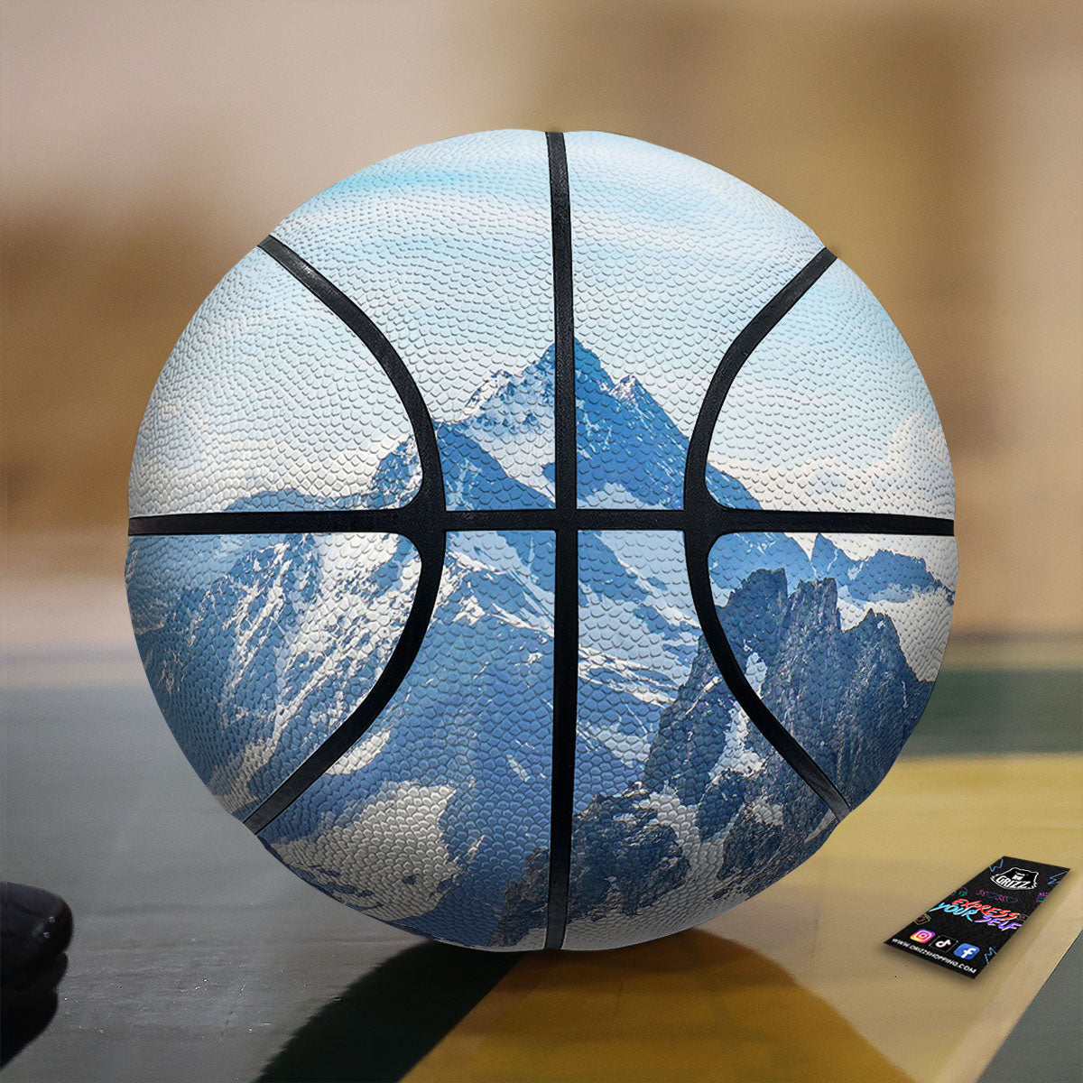 Mountain Alps Print Basketball