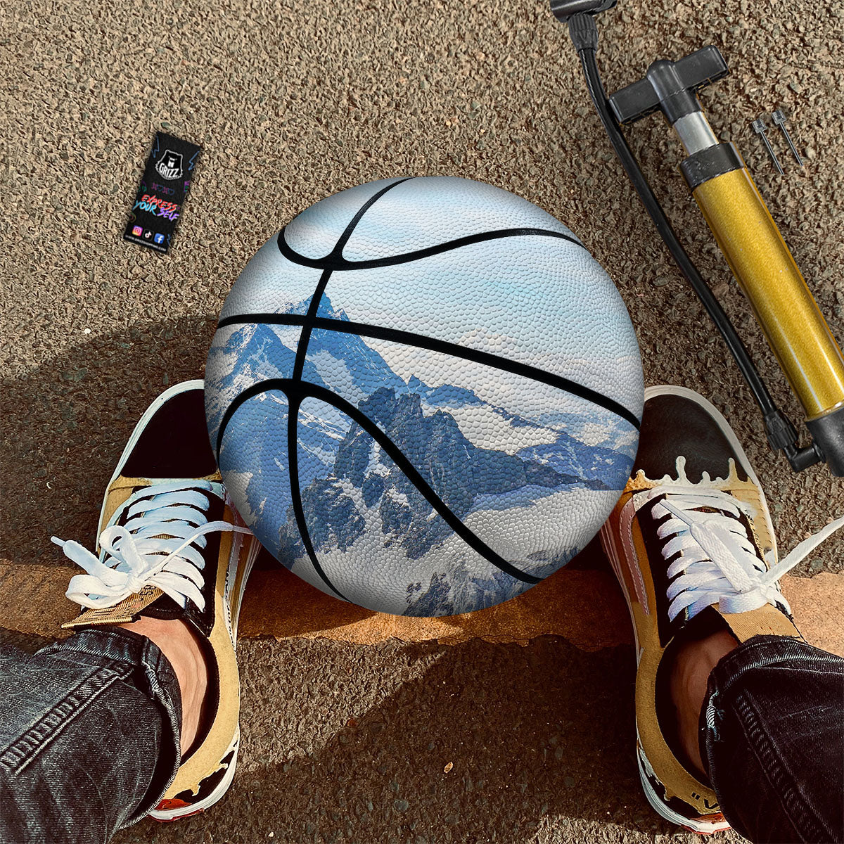 Mountain Alps Print Basketball