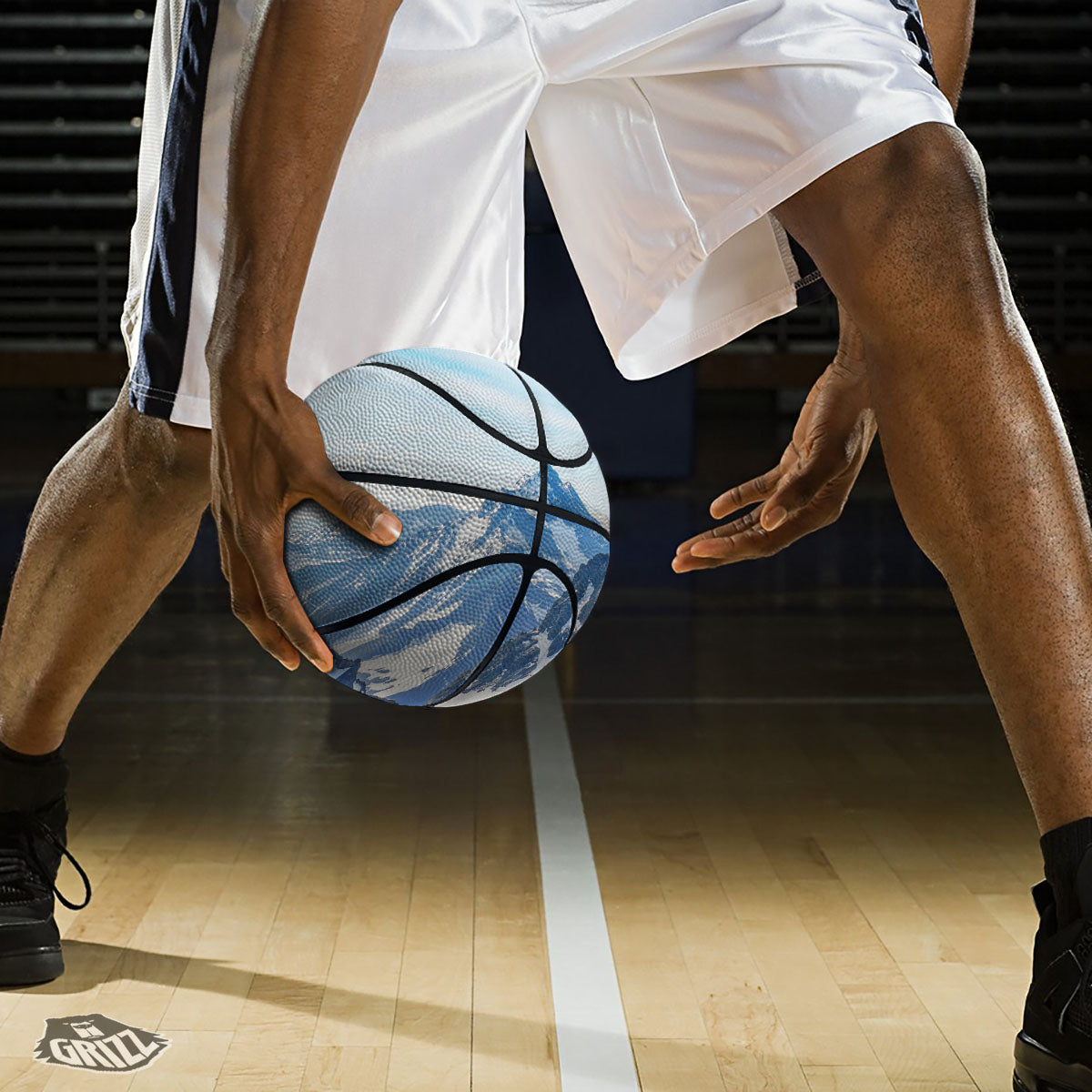 Mountain Alps Print Basketball