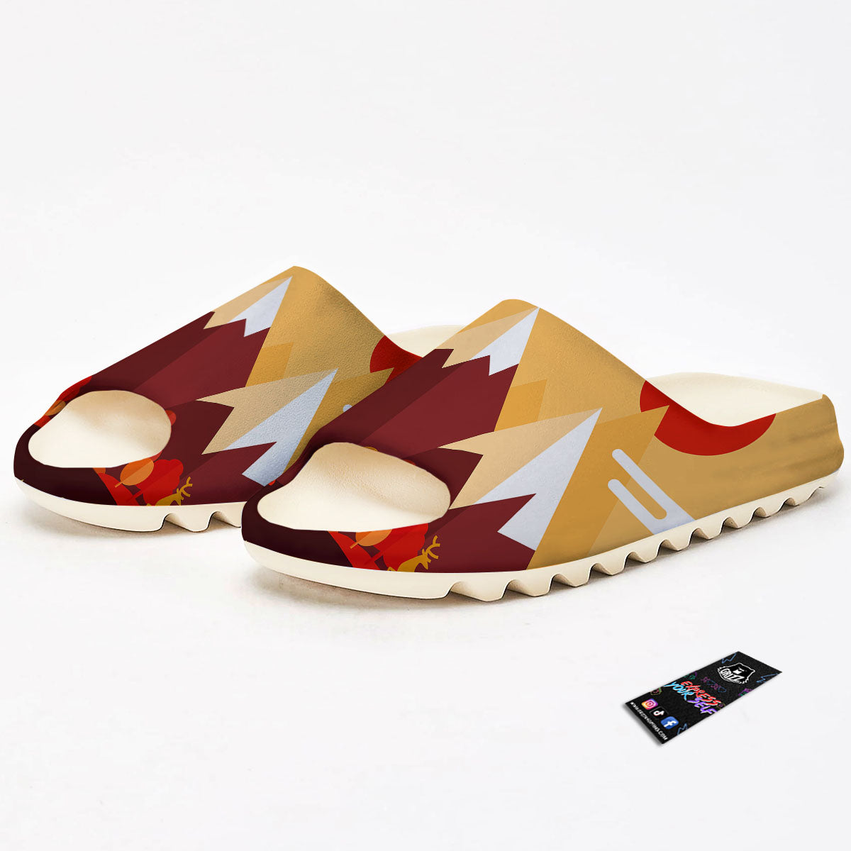 Mountain Autumn Print Sandals-grizzshop