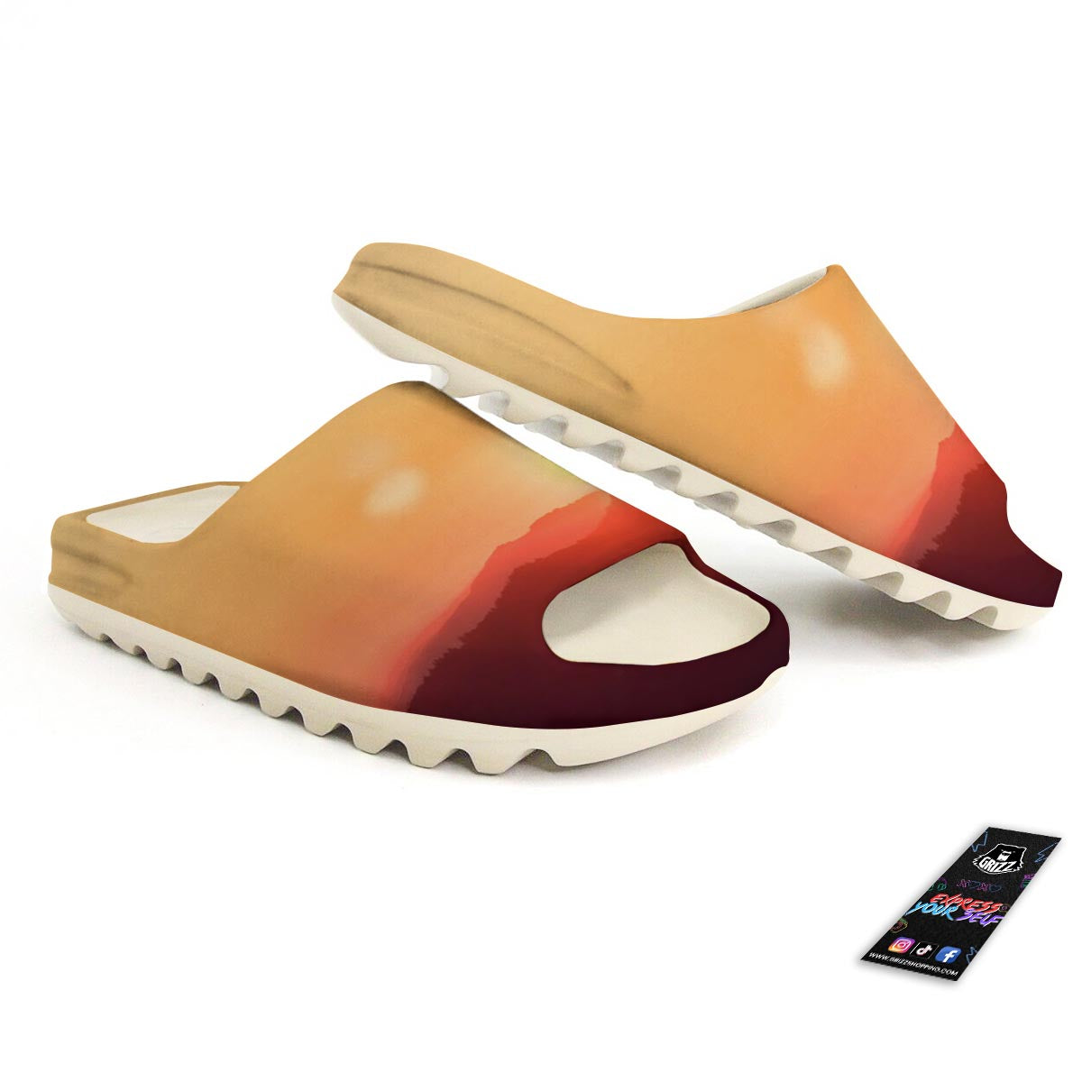 Mountain Sunrise Print Sandals-grizzshop