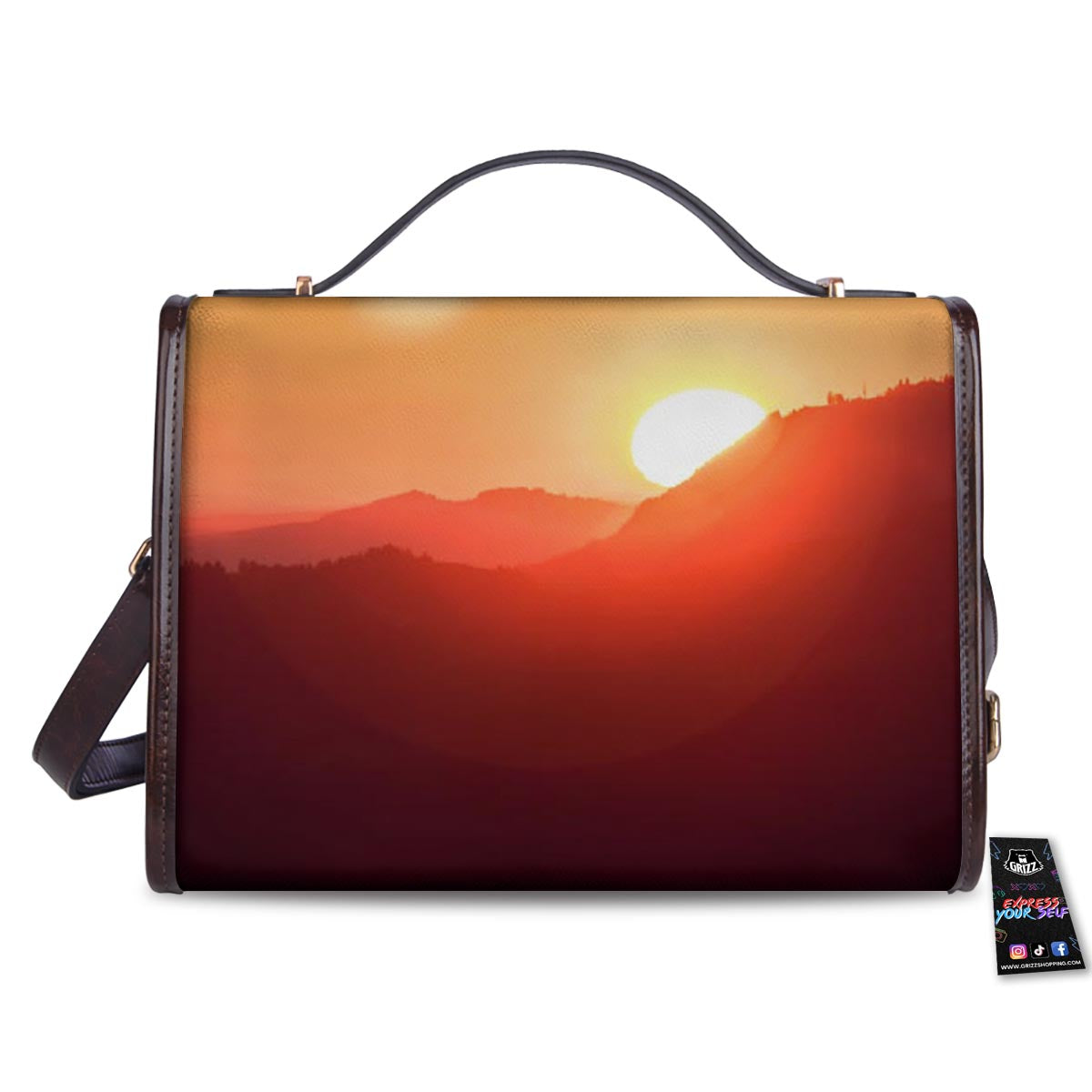 Mountain Sunrise Print Women's Satchel Bag
