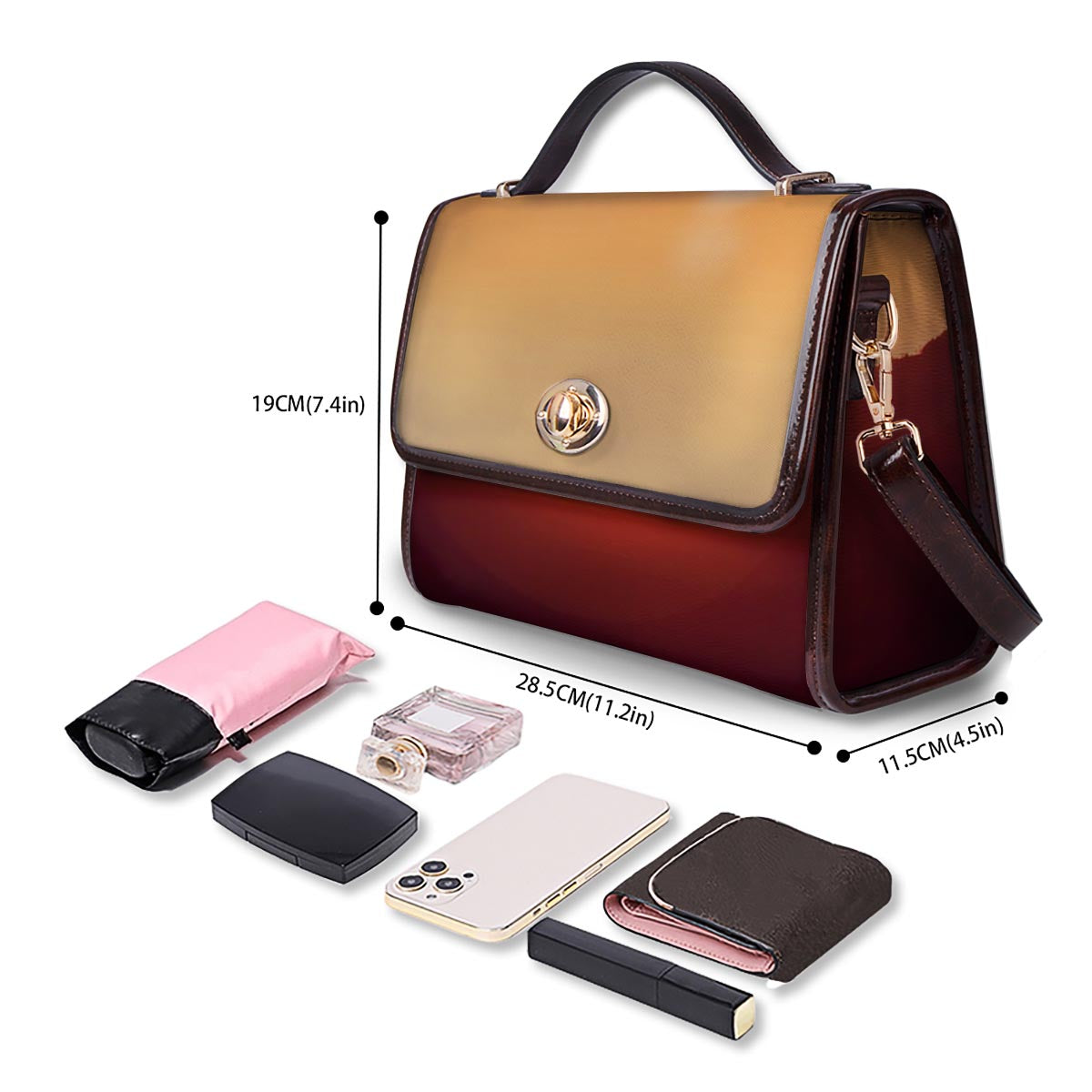 Mountain Sunrise Print Women's Satchel Bag