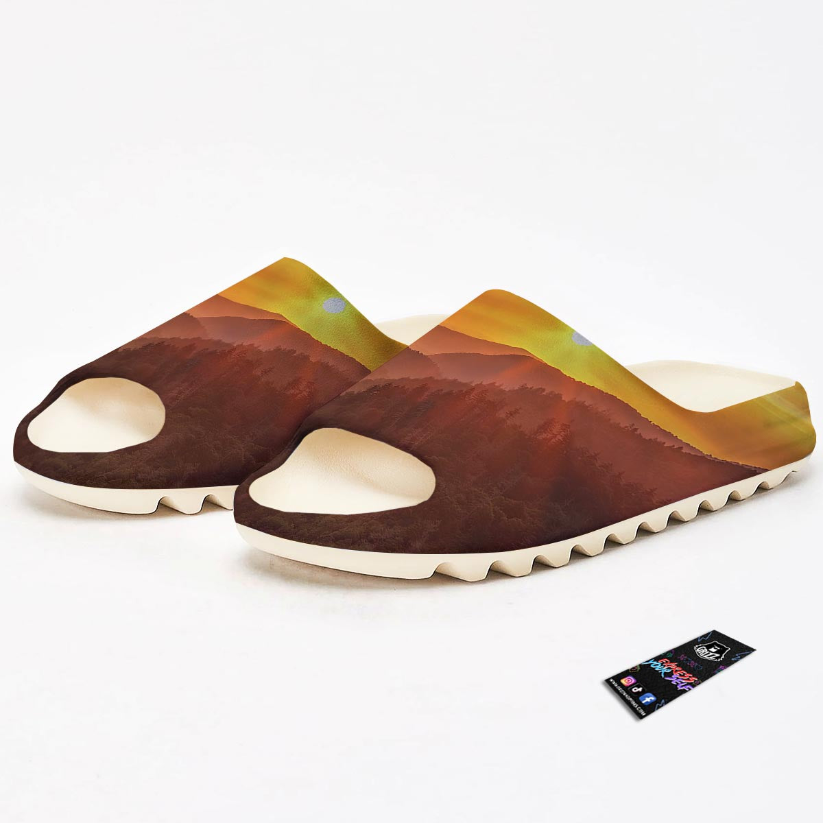 Mountain Sunset Print Sandals-grizzshop