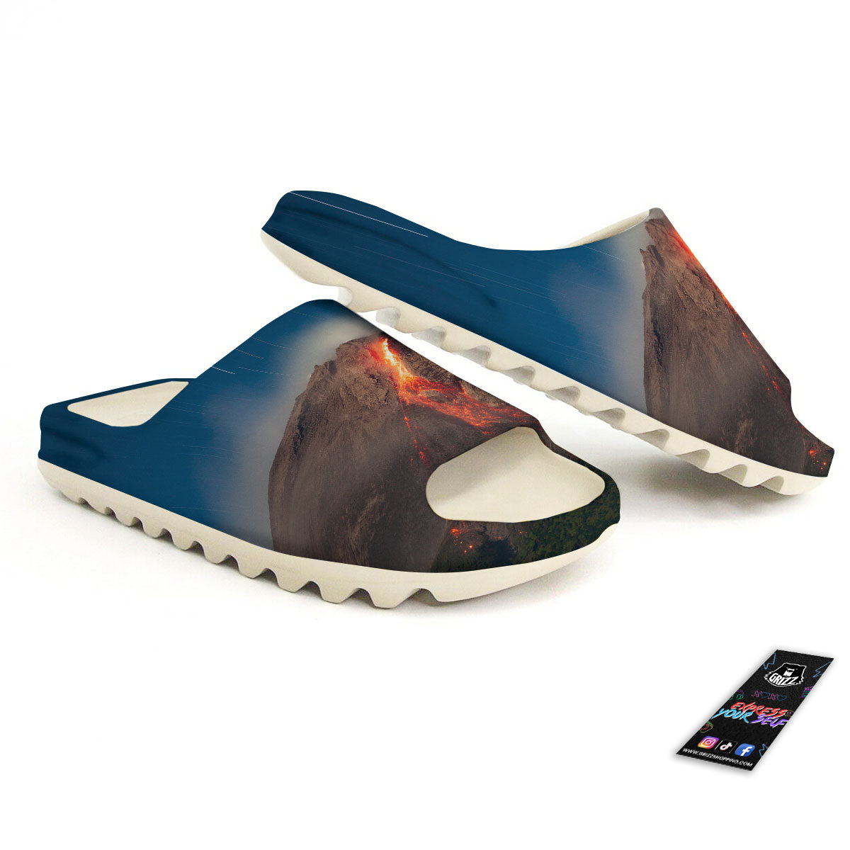 Mountain Volcanic Print Sandals-grizzshop
