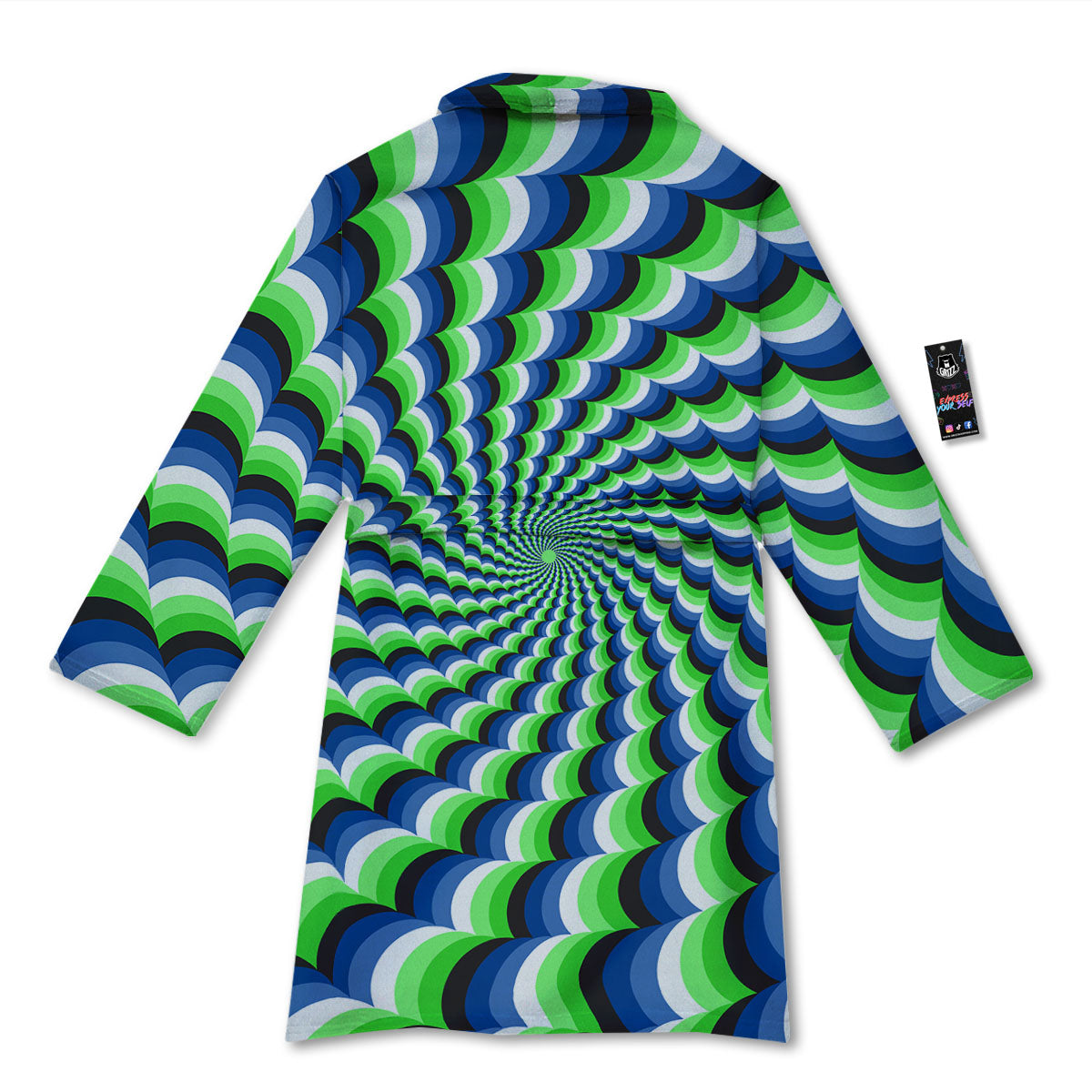 Moving Illusion Optical Green Bathrobe-grizzshop
