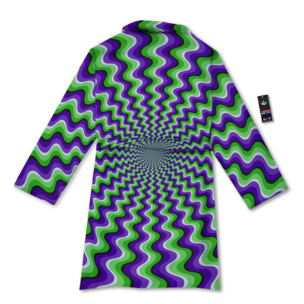 Moving Illusion Optical Green Explosion Bathrobe-grizzshop