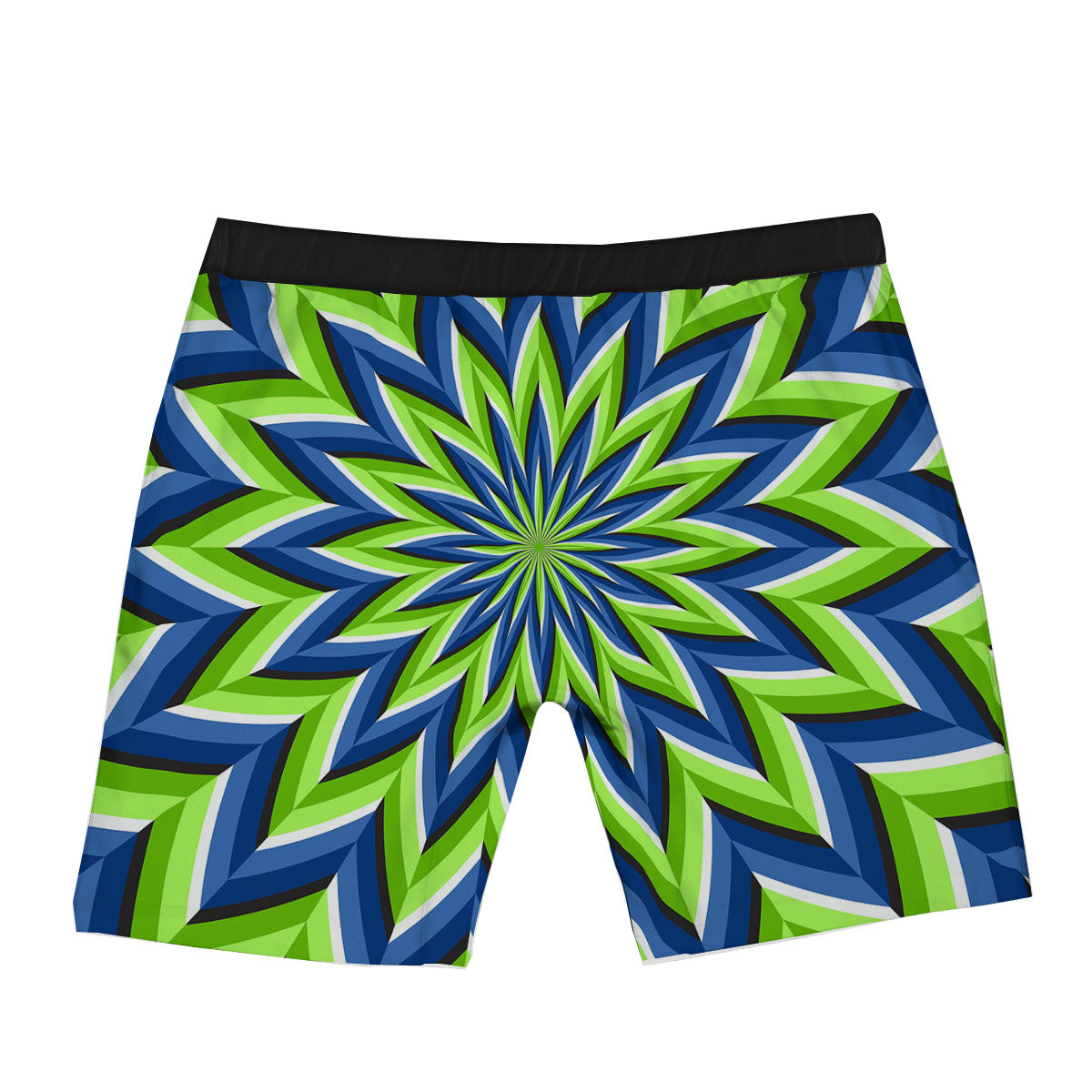 Moving Illusion Optical Green Flower Boxer Briefs-grizzshop