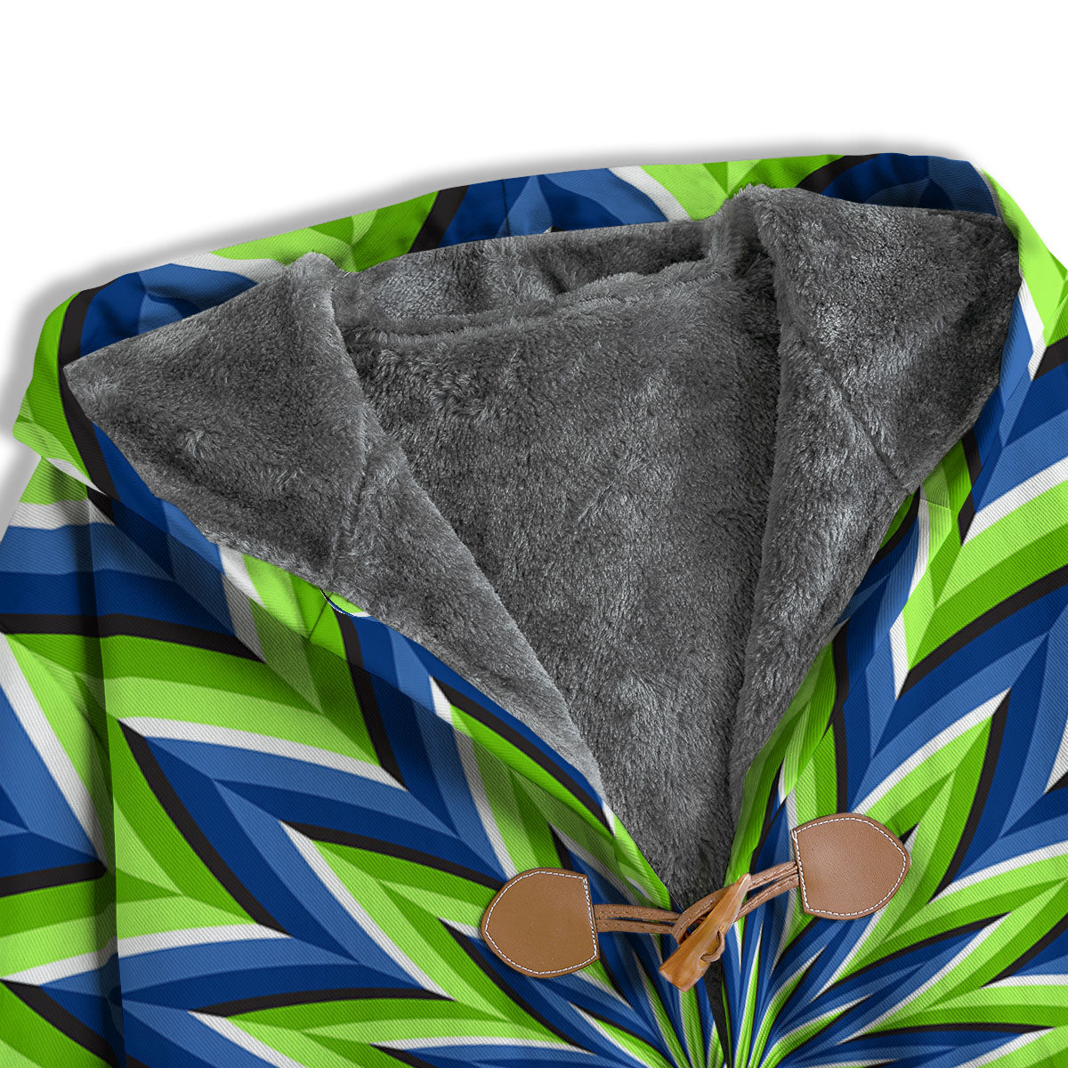 Moving Illusion Optical Green Flower Men's Windbreaker Jacket-grizzshop