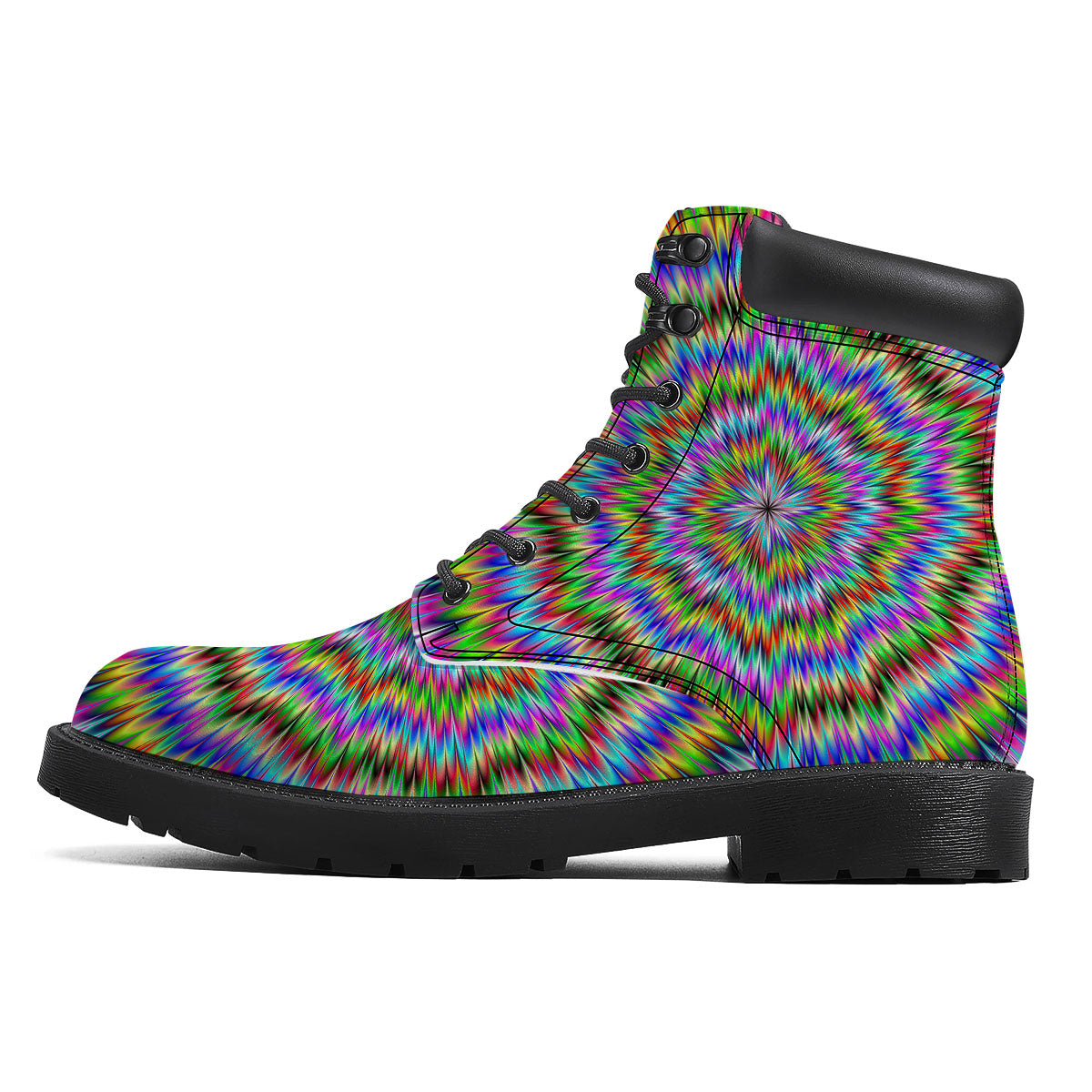 Moving Optical Illusion Abstract Dizzy Boots-grizzshop