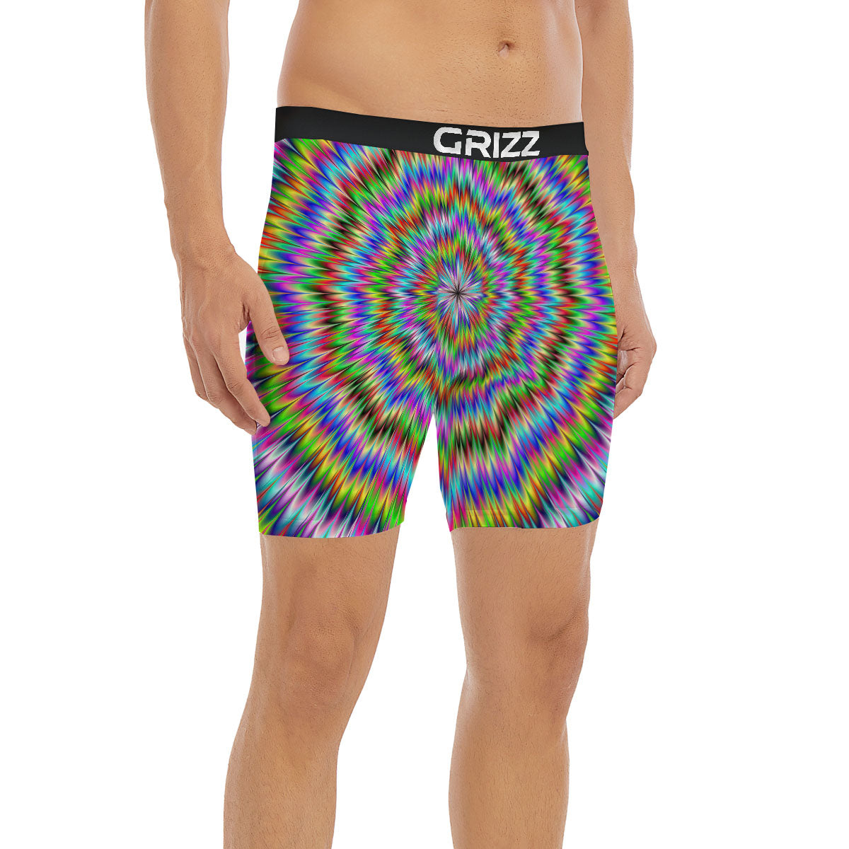Moving Optical Illusion Abstract Dizzy Boxer Briefs-grizzshop