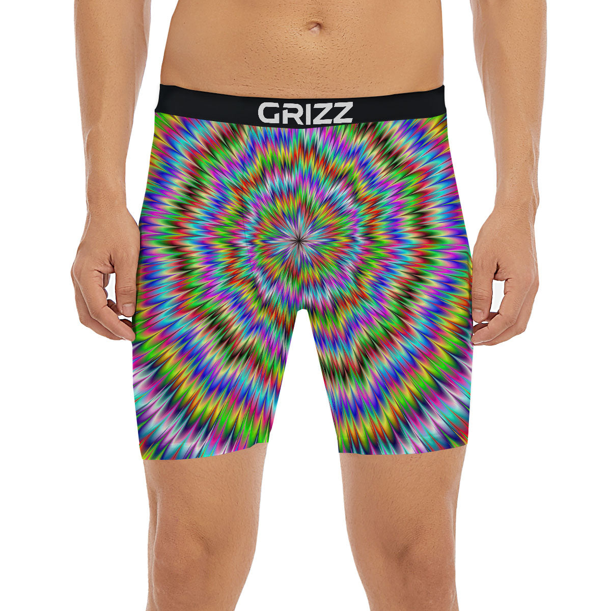 Moving Optical Illusion Abstract Dizzy Boxer Briefs-grizzshop