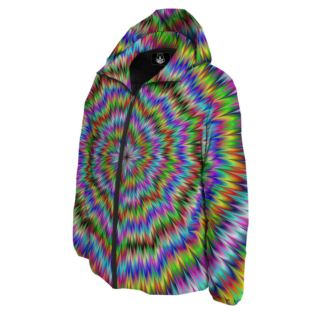 Moving Optical Illusion Abstract Dizzy Down Jacket-grizzshop