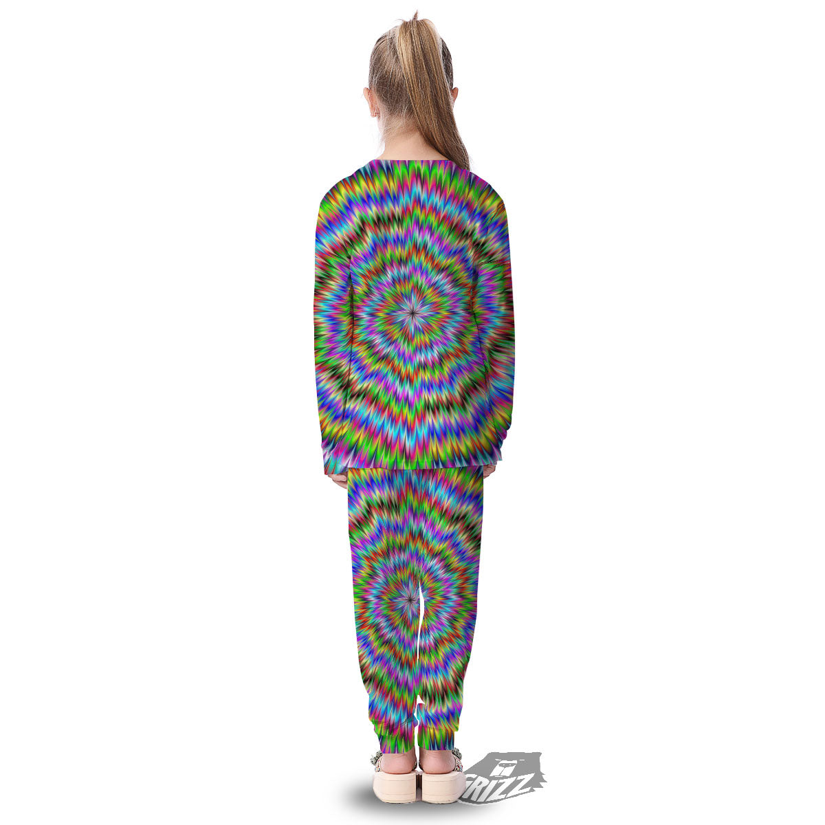 Moving Optical Illusion Abstract Dizzy Kid's Pajamas-grizzshop