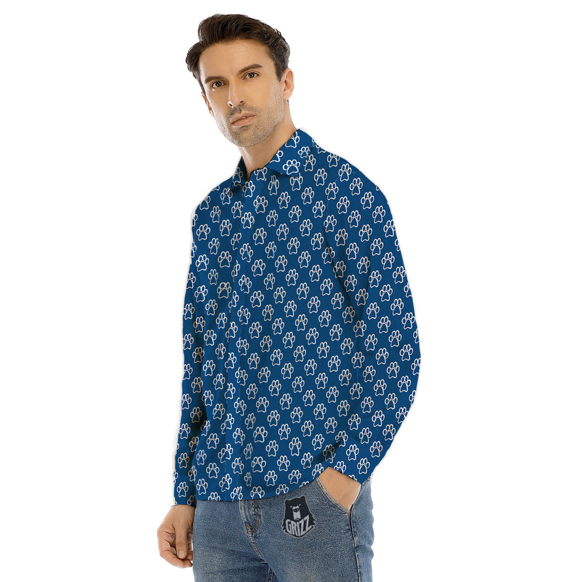 Moving Optical Illusion Abstract Dizzy Men's Dress Shirts-grizzshop