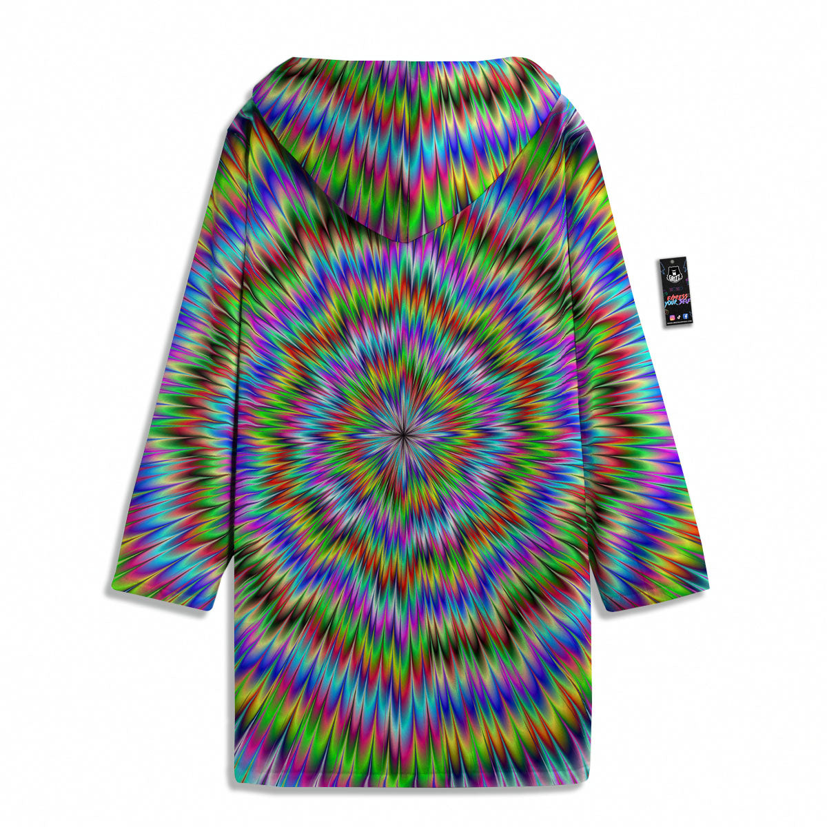 Moving Optical Illusion Abstract Dizzy Men's Windbreaker Jacket-grizzshop