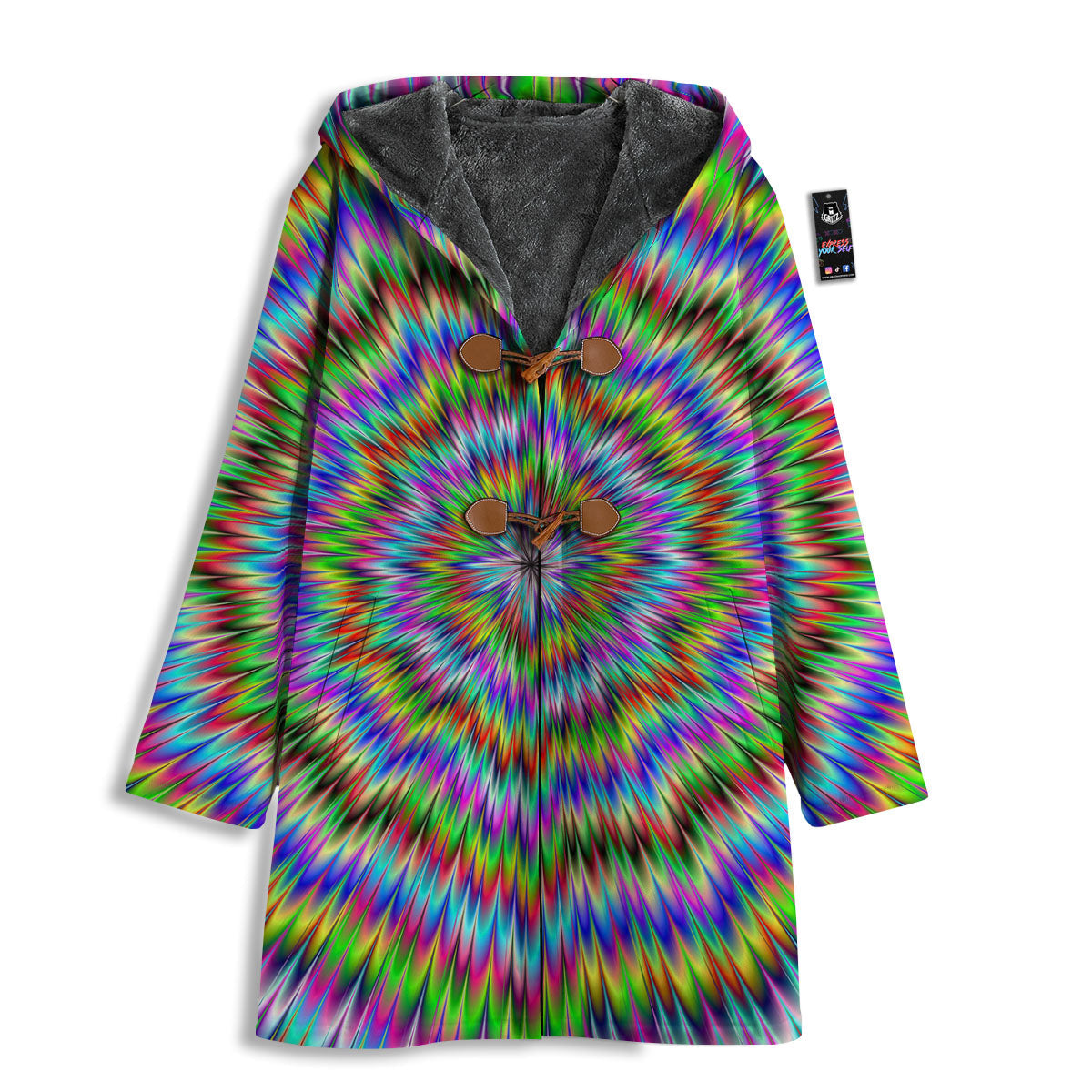 Moving Optical Illusion Abstract Dizzy Men's Windbreaker Jacket-grizzshop