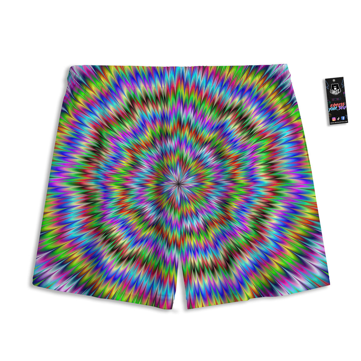 Odin Gold With Muninn And Huginn Print Mesh Shorts