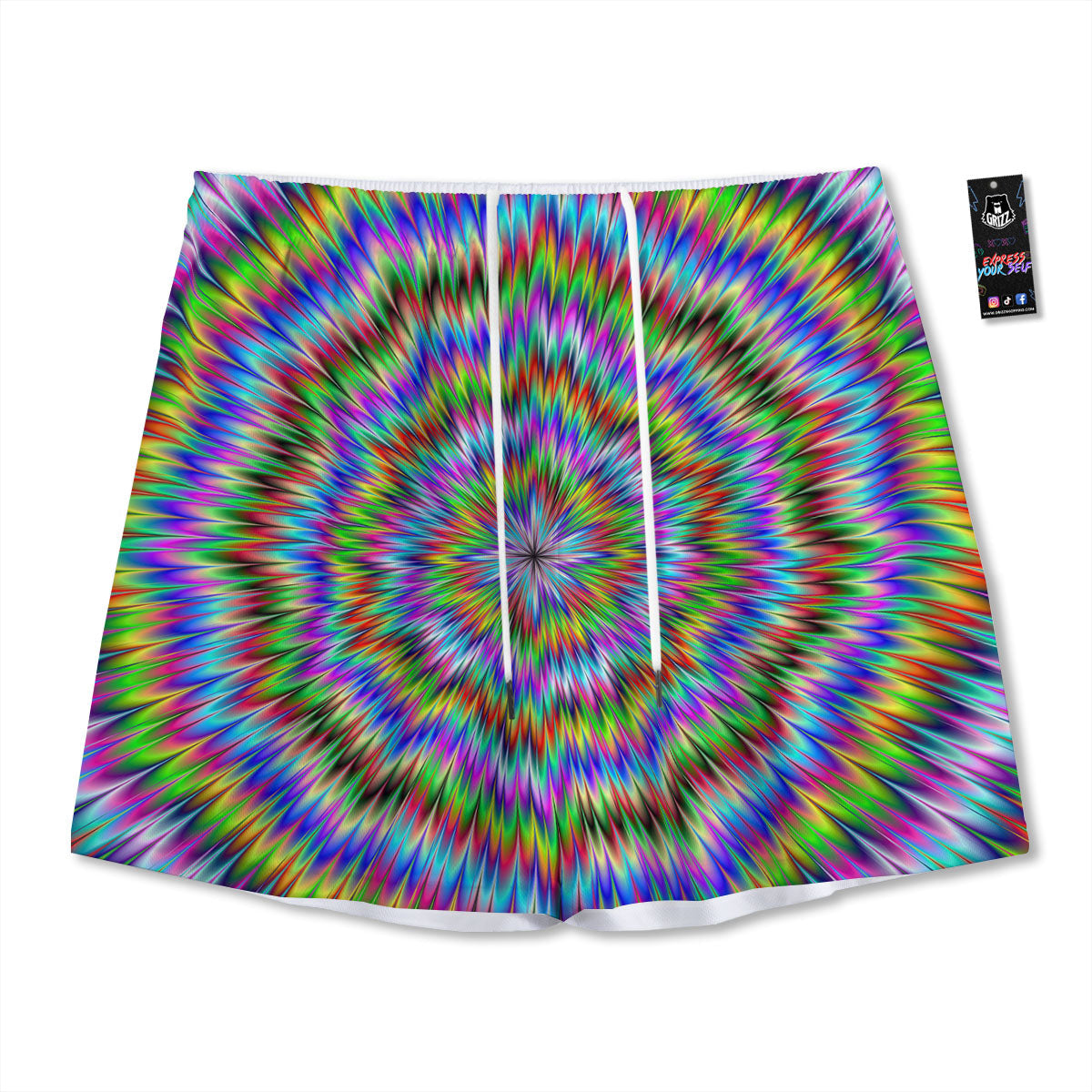 Odin Gold With Muninn And Huginn Print Mesh Shorts