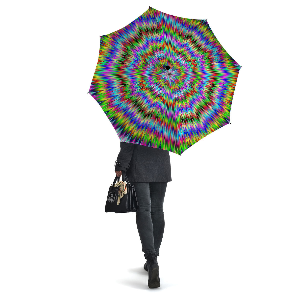 Moving Optical Illusion Abstract Dizzy Umbrella-grizzshop