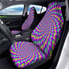 Moving Optical Illusion Abstract Spiral Car Seat Covers-grizzshop