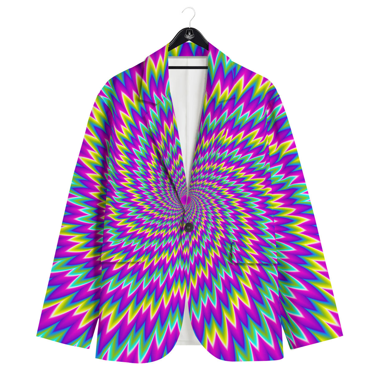 Moving Optical Illusion Abstract Spiral Men's Sport Coat-grizzshop