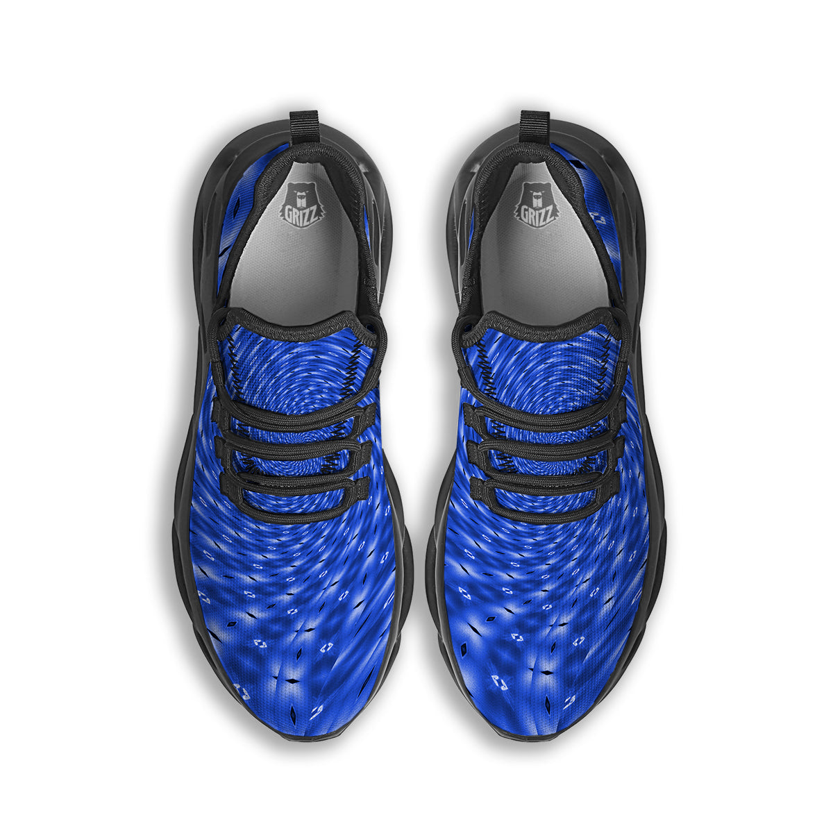 Moving Optical Illusion Blue Big Bang Running Shoes-grizzshop