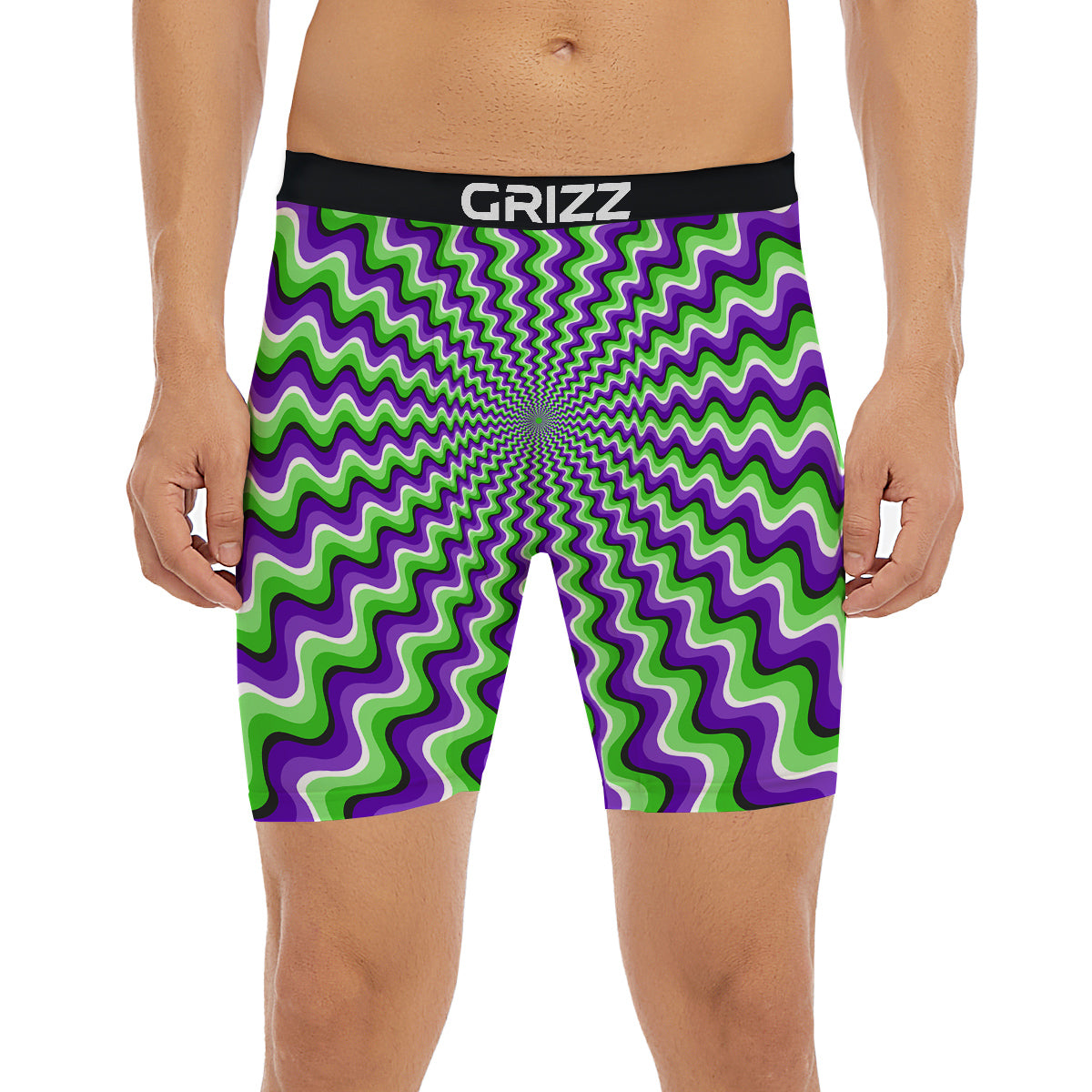 Moving Optical Illusion Colorful Dizzy Boxer Briefs-grizzshop