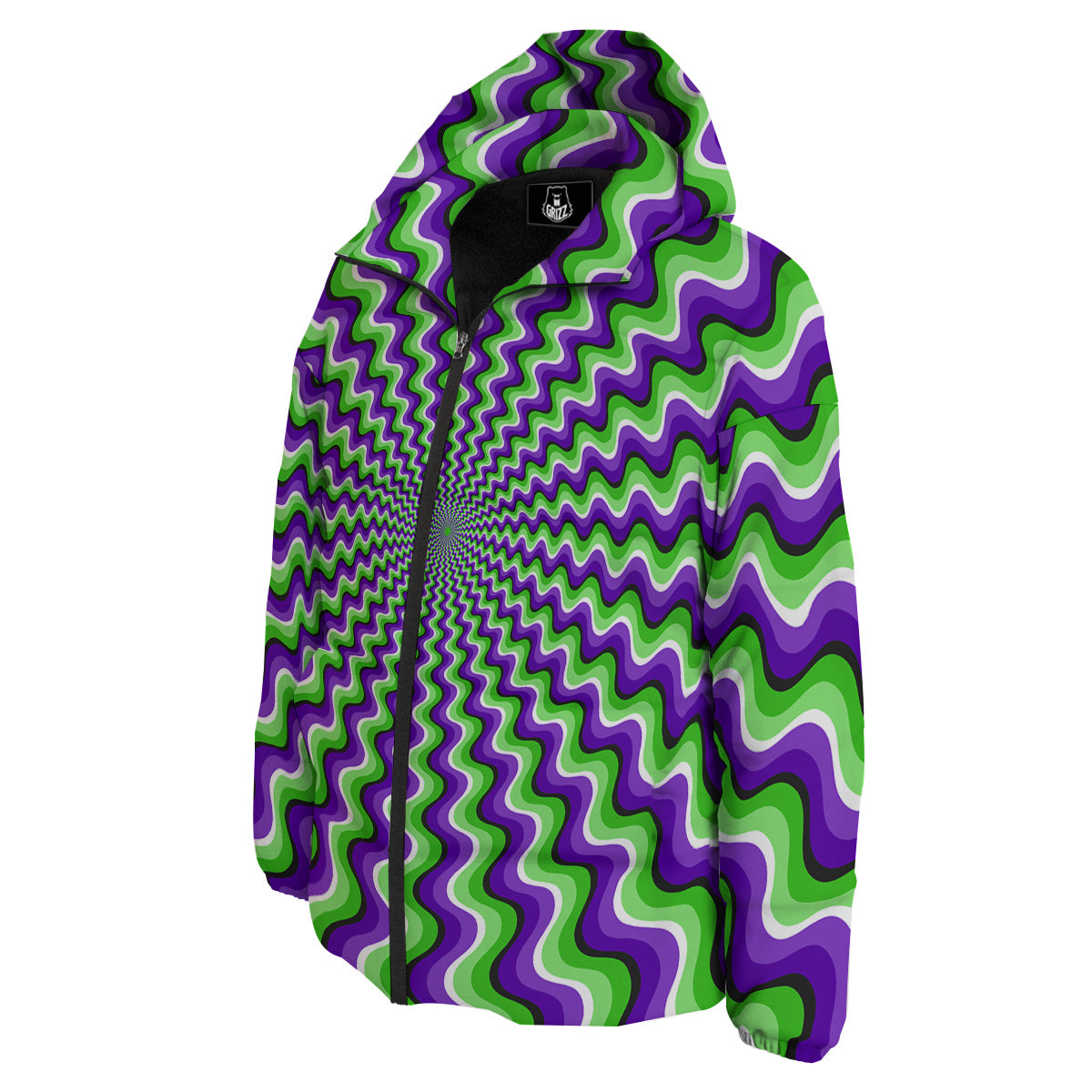 Moving Optical Illusion Colorful Dizzy Down Jacket-grizzshop