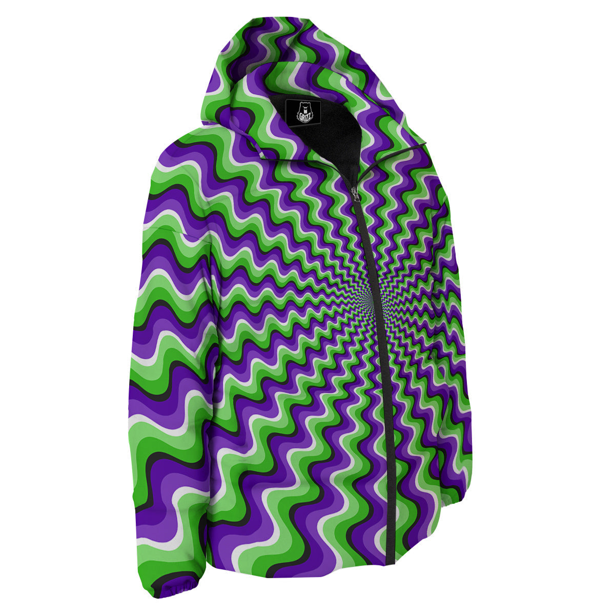 Moving Optical Illusion Colorful Dizzy Down Jacket-grizzshop