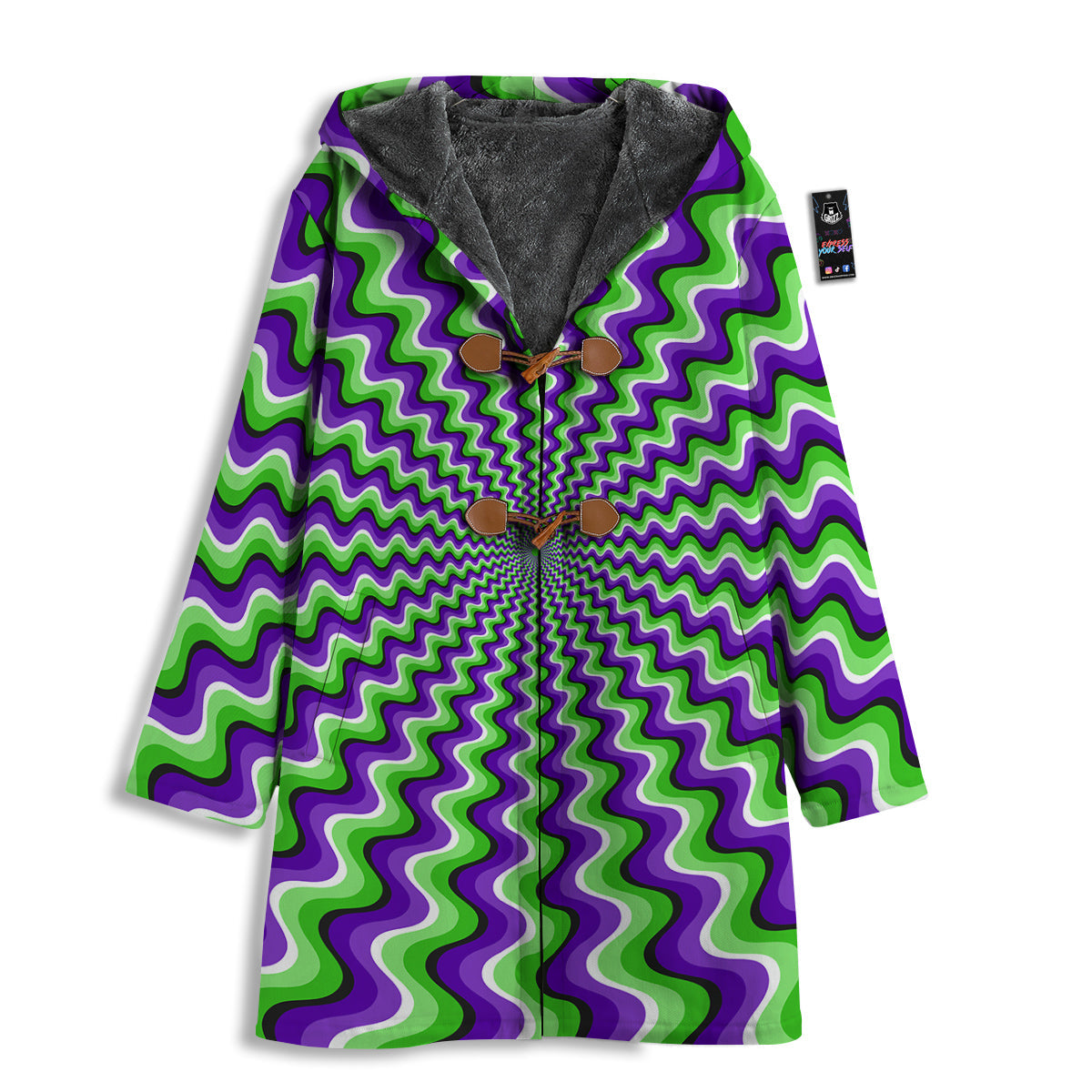 Moving Optical Illusion Colorful Dizzy Men's Windbreaker Jacket-grizzshop