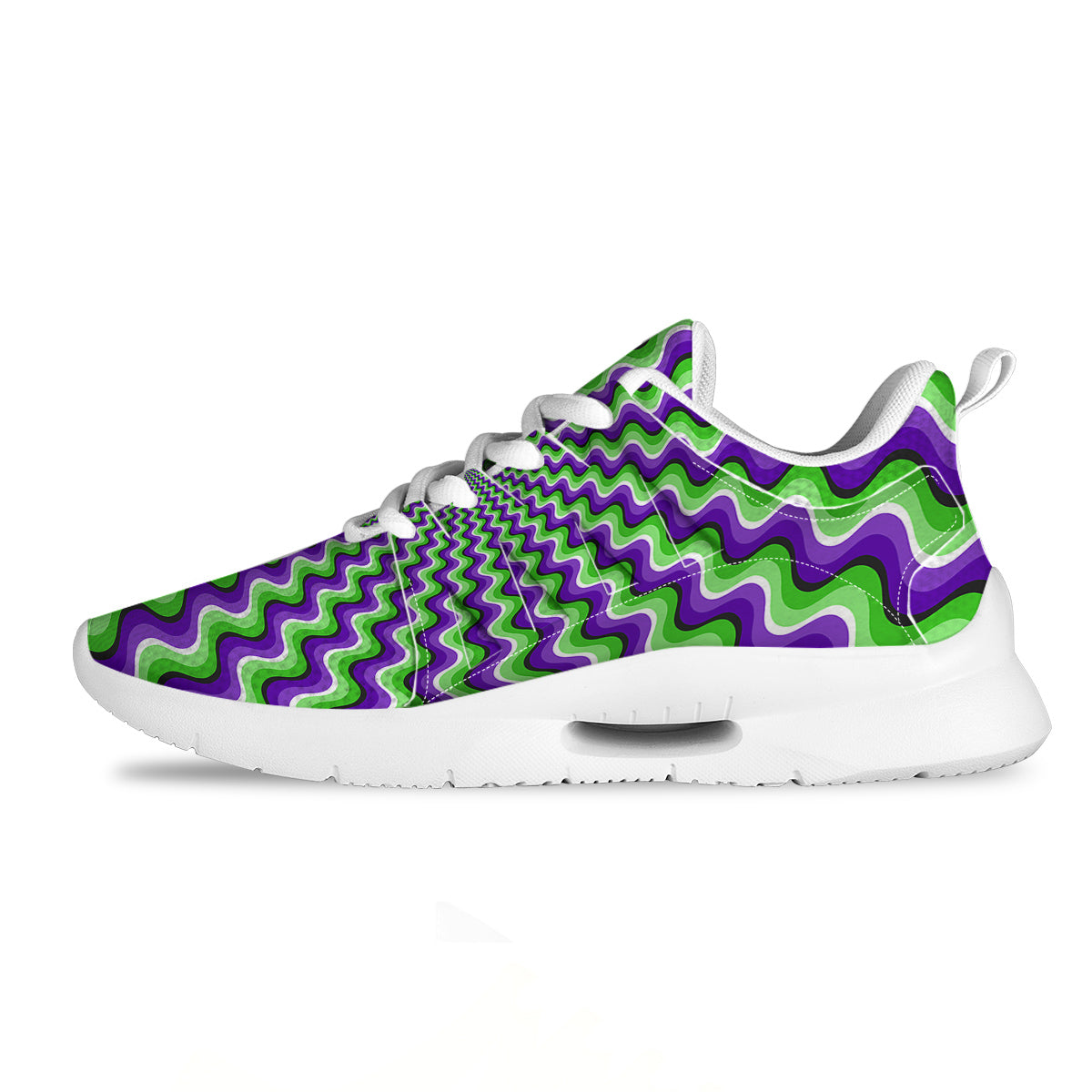 Moving Optical Illusion Colorful Dizzy Tennis Shoes-grizzshop