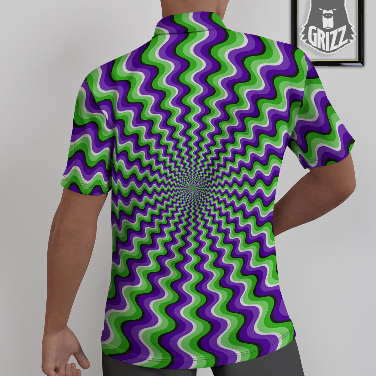 Moving Optical Illusion Colorful Dizzy Untucked Shirts-grizzshop