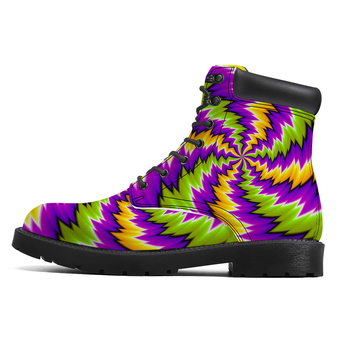 Moving Optical Illusion Dizzy Vortex Boots-grizzshop