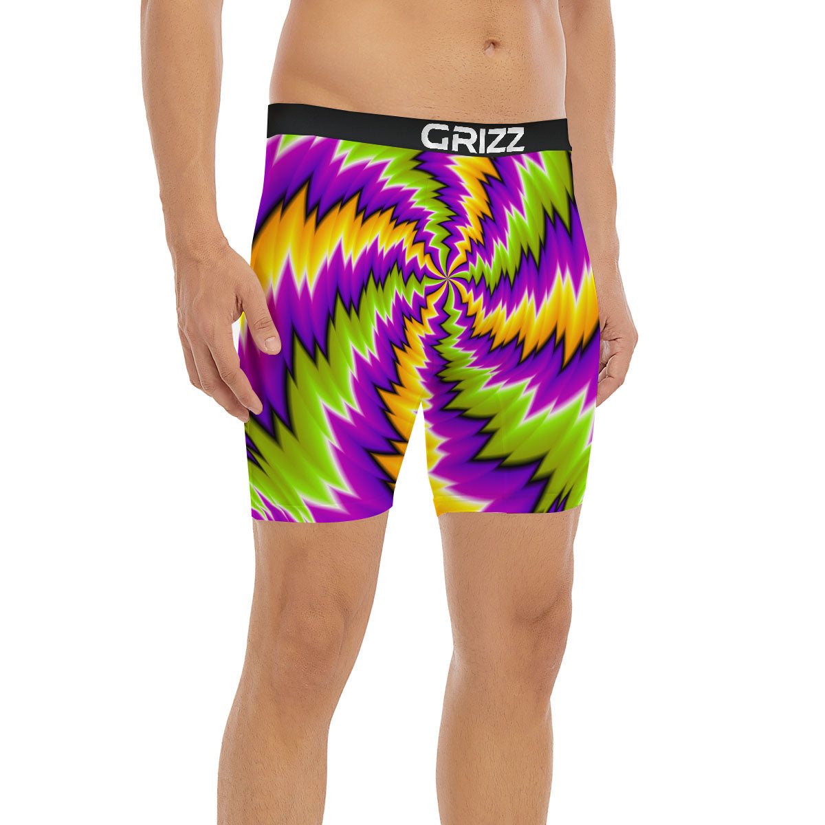 Moving Optical Illusion Dizzy Vortex Boxer Briefs-grizzshop