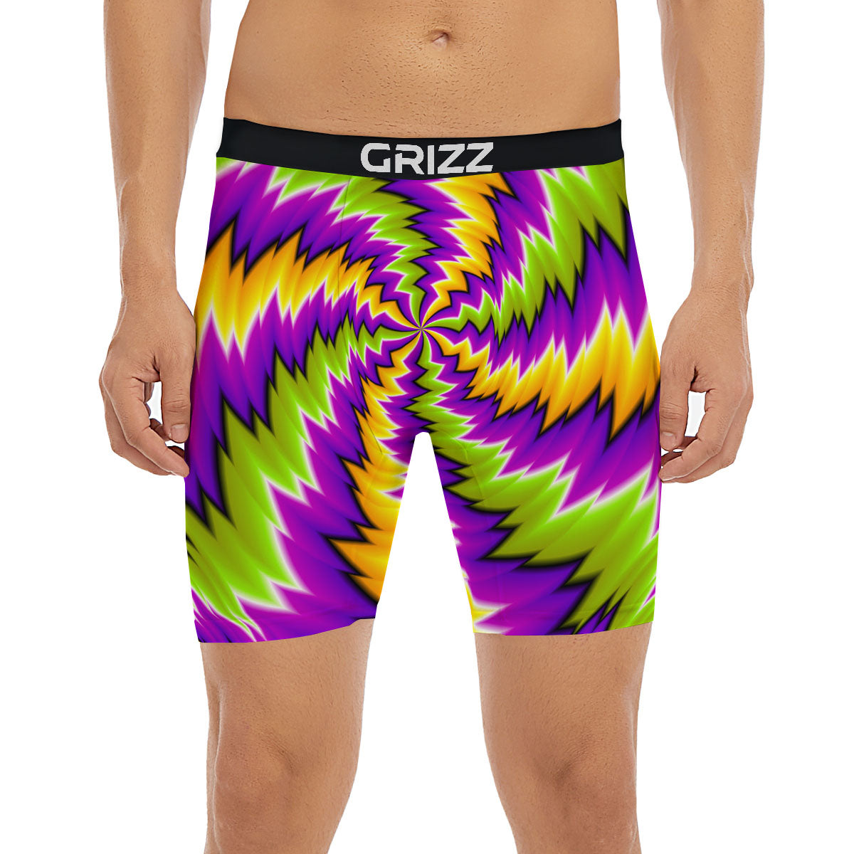 Moving Optical Illusion Dizzy Vortex Boxer Briefs-grizzshop