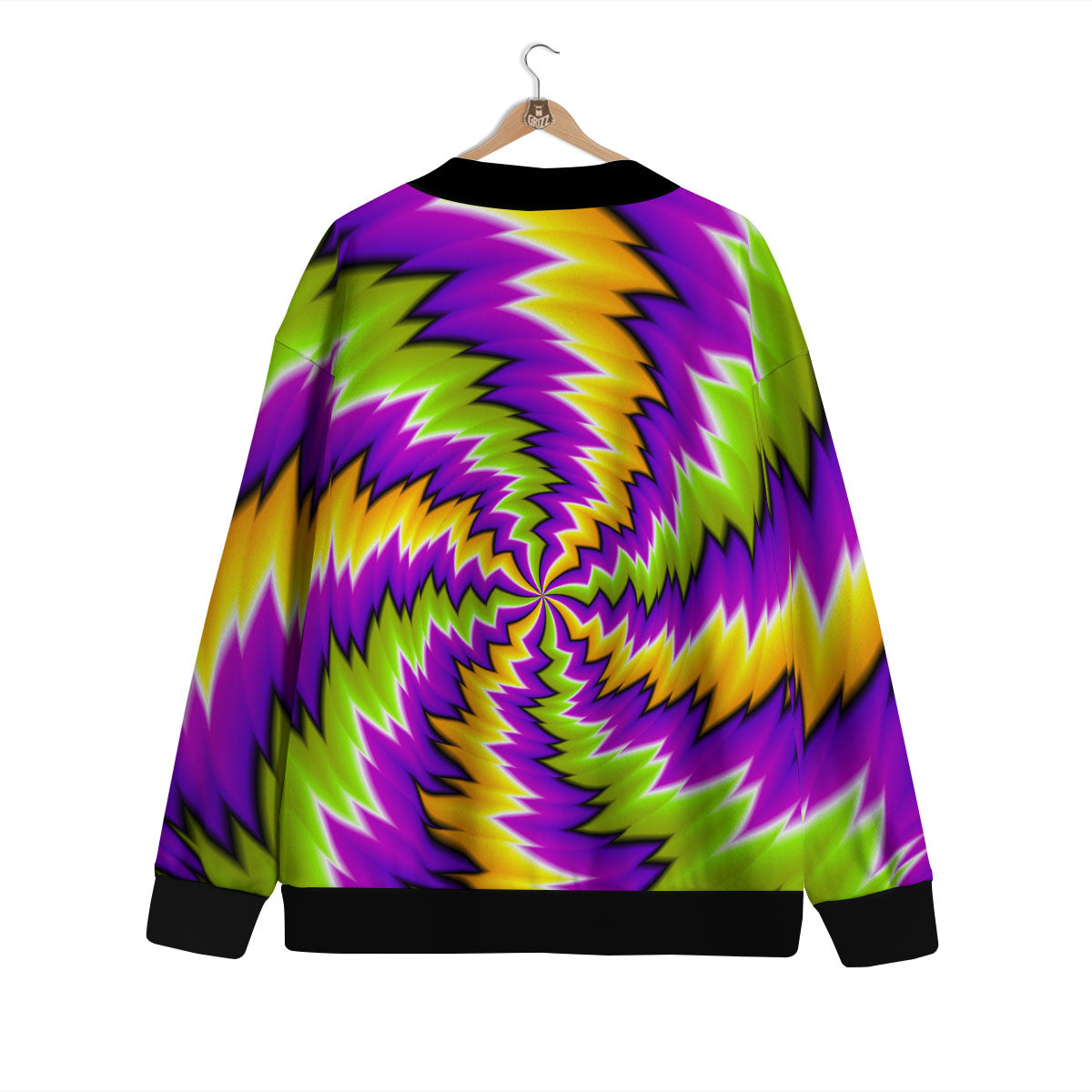 Moving Optical Illusion Dizzy Vortex Cardigan-grizzshop