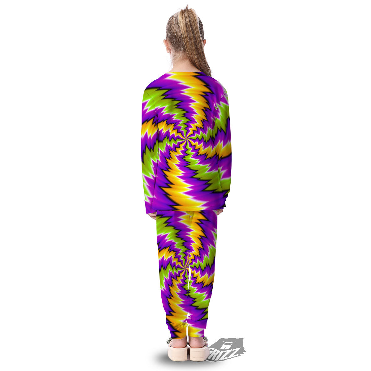 Moving Optical Illusion Dizzy Vortex Kid's Pajamas-grizzshop
