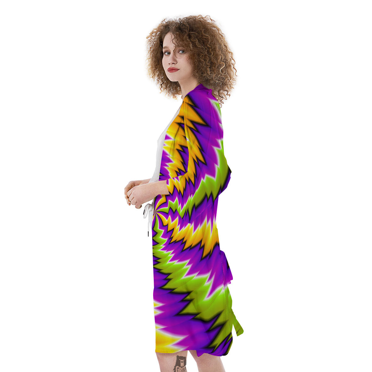 Moving Optical Illusion Dizzy Vortex Kimono-grizzshop