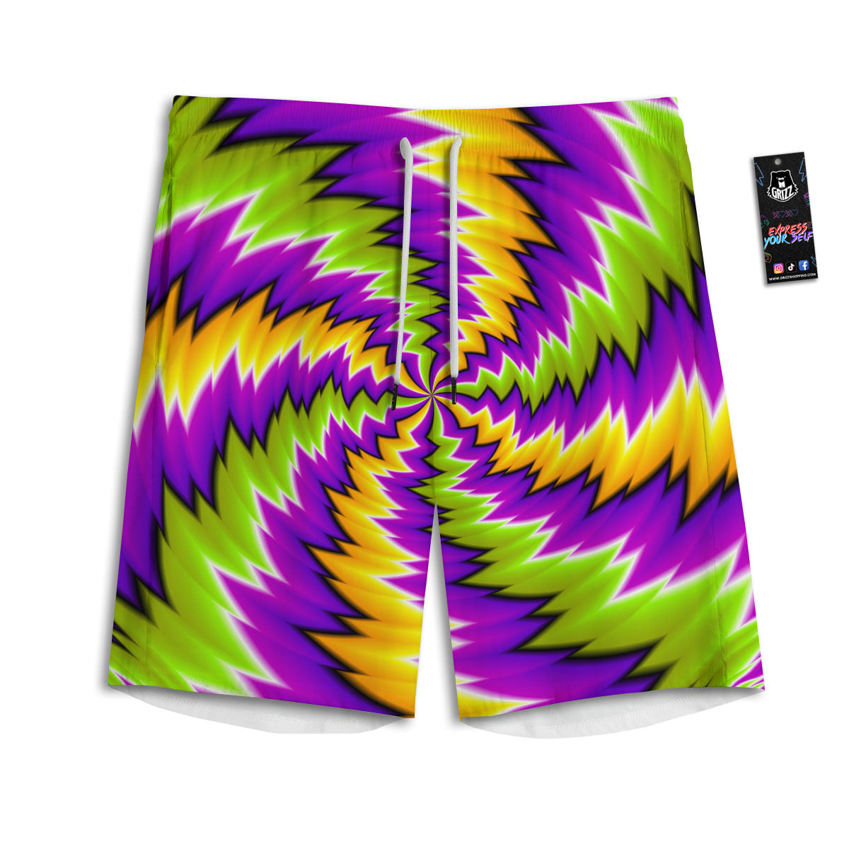Pattern Mini Rabbit Print Men's Athletic Shorts