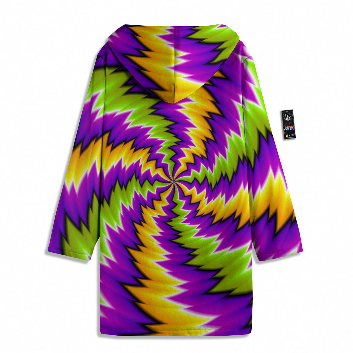 Moving Optical Illusion Dizzy Vortex Men's Windbreaker Jacket-grizzshop