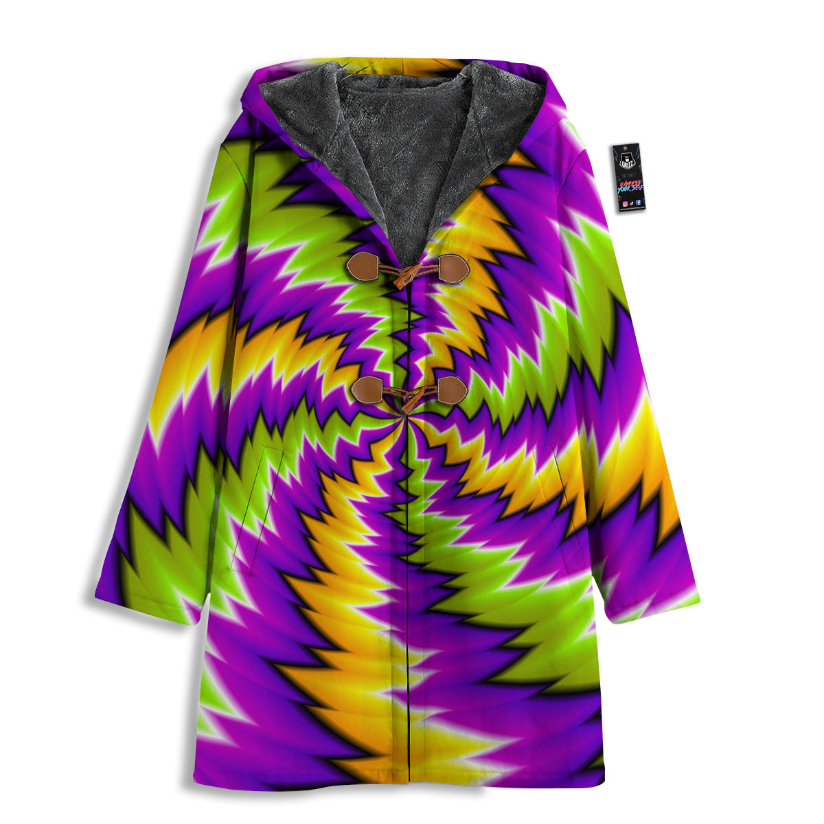 Moving Optical Illusion Dizzy Vortex Men's Windbreaker Jacket-grizzshop