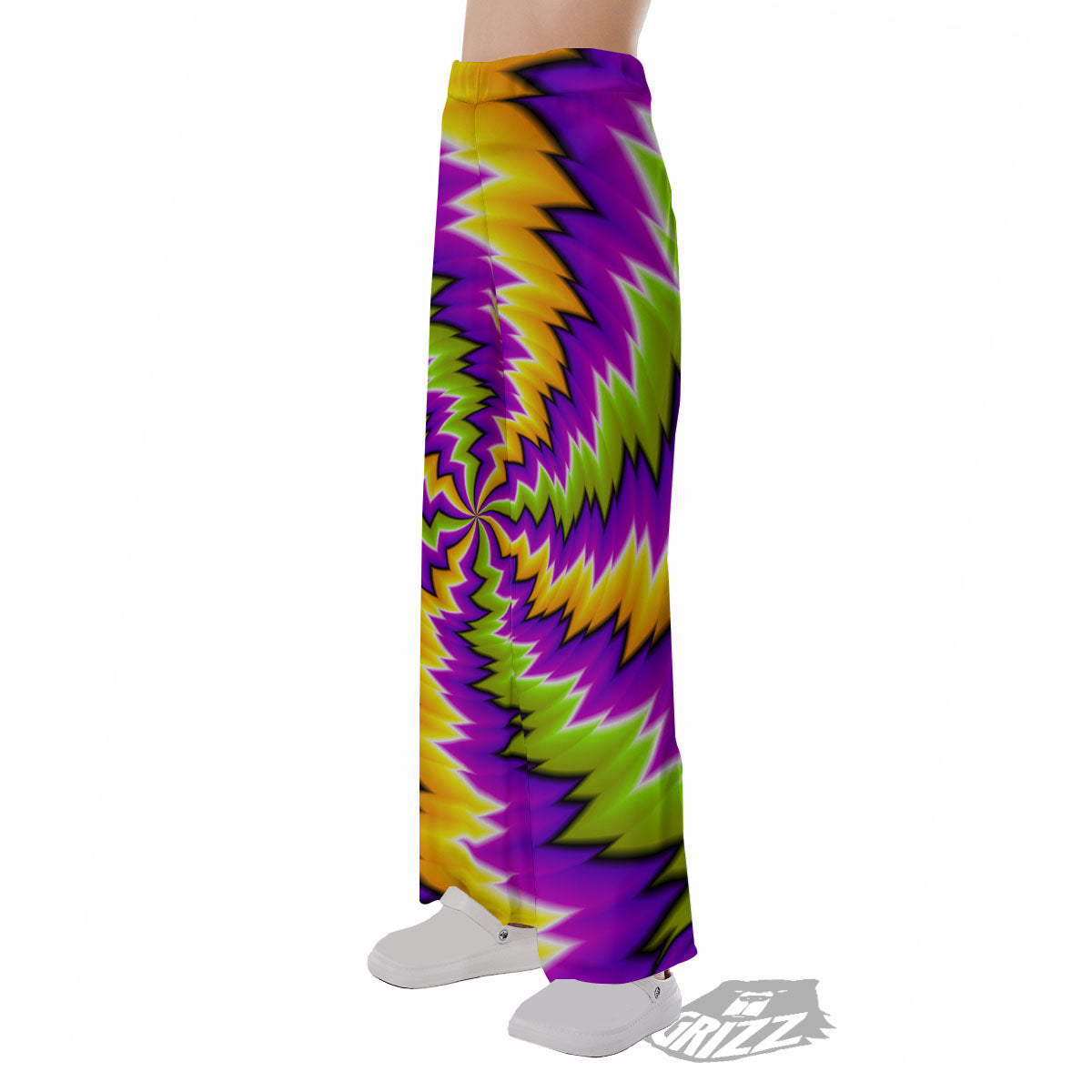 Moving Optical Illusion Dizzy Vortex Pajama Pants-grizzshop
