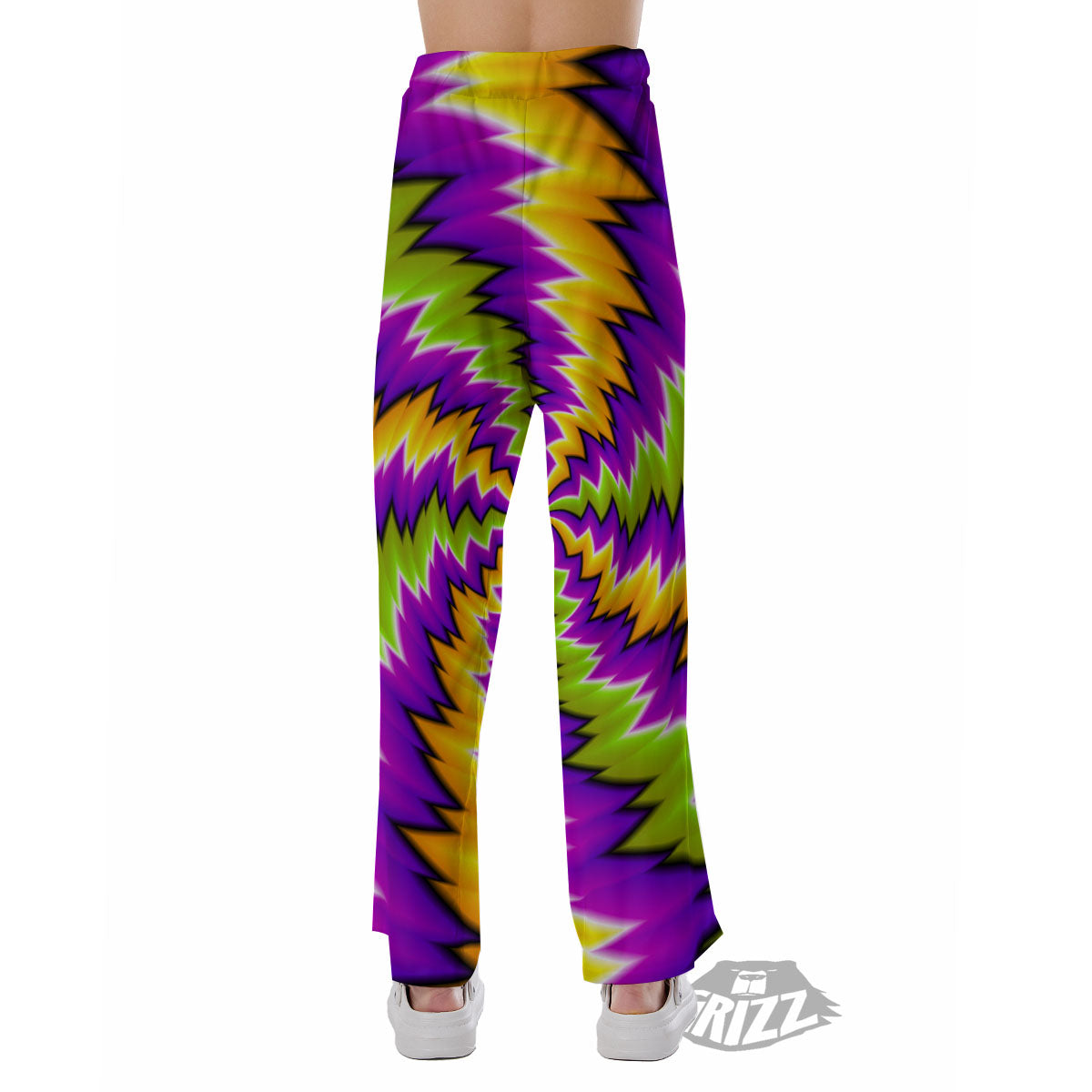 Moving Optical Illusion Dizzy Vortex Pajama Pants-grizzshop
