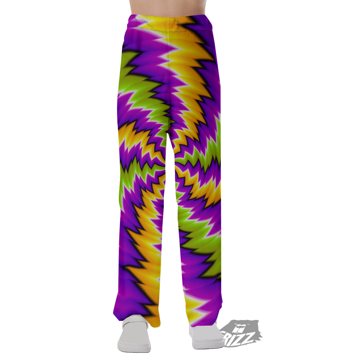 Moving Optical Illusion Dizzy Vortex Pajama Pants-grizzshop