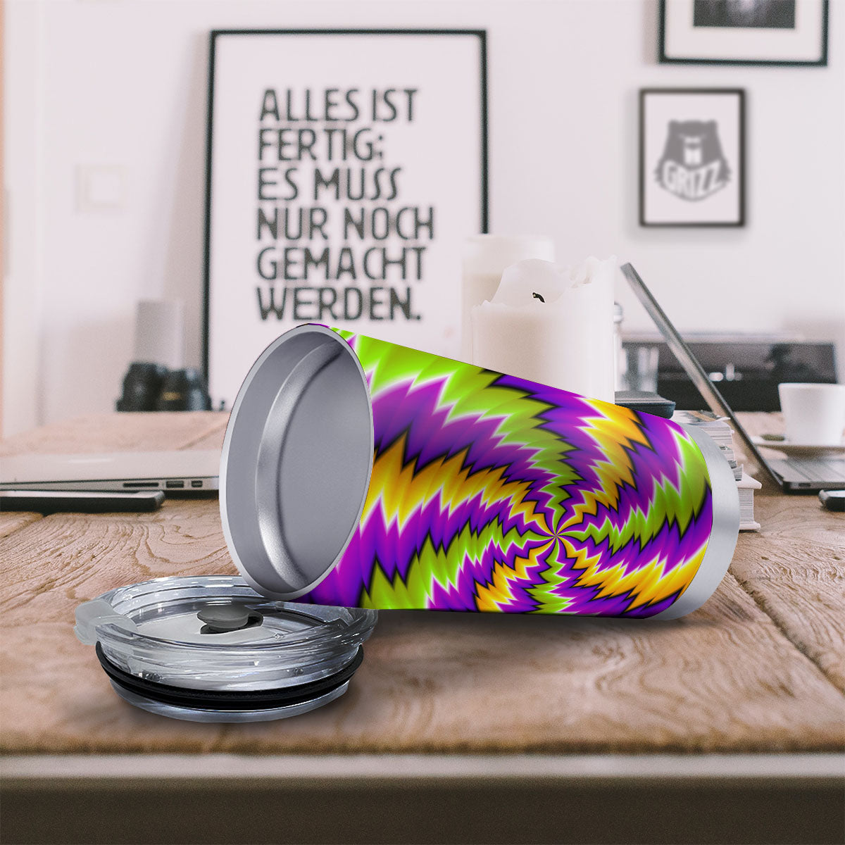 Moving Optical Illusion Dizzy Vortex Tumbler-grizzshop