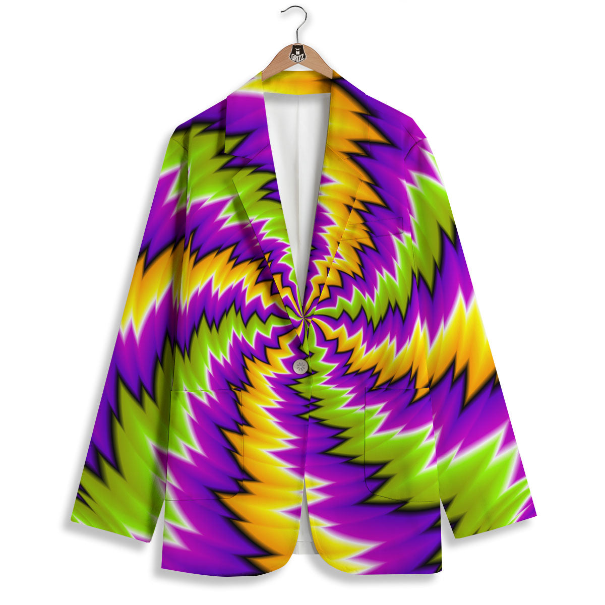 Moving Optical Illusion Dizzy Vortex Women's Blazer-grizzshop